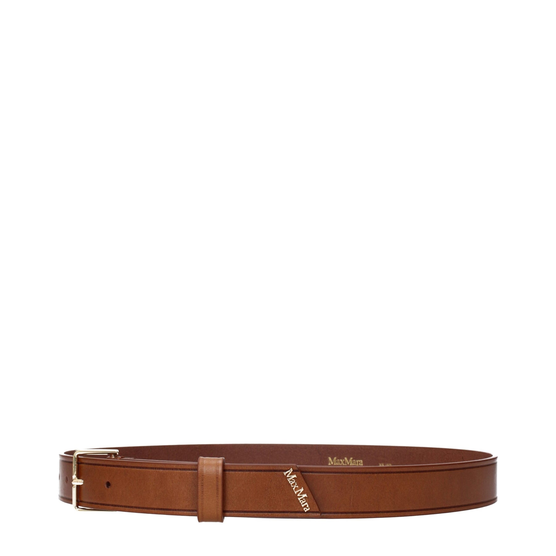 Max Mara Brown Leather Regular Belt | Regal Royce