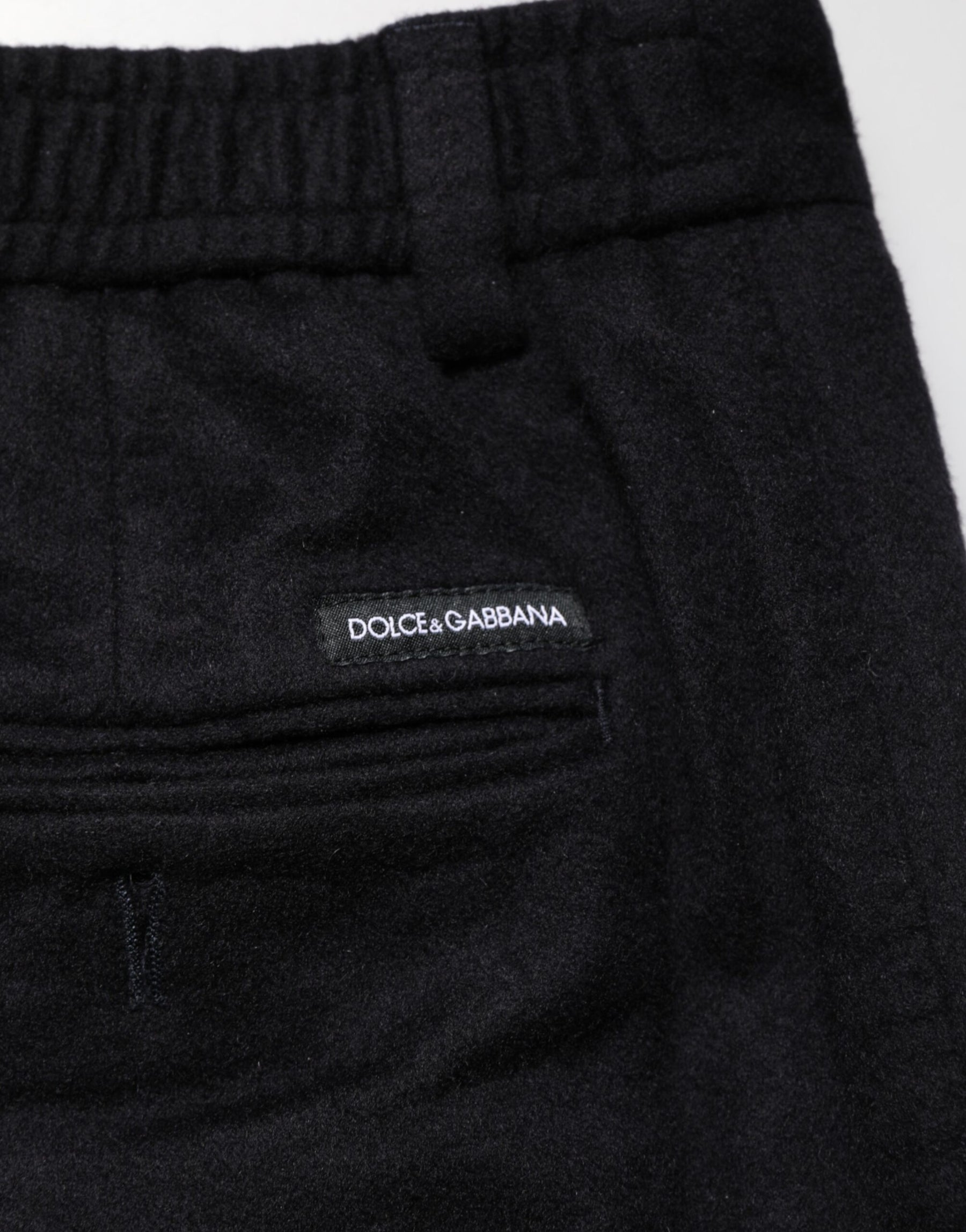Dolce & Gabbana Black Cashmere Dress Formal Men Trouser Pants | Regal Royce