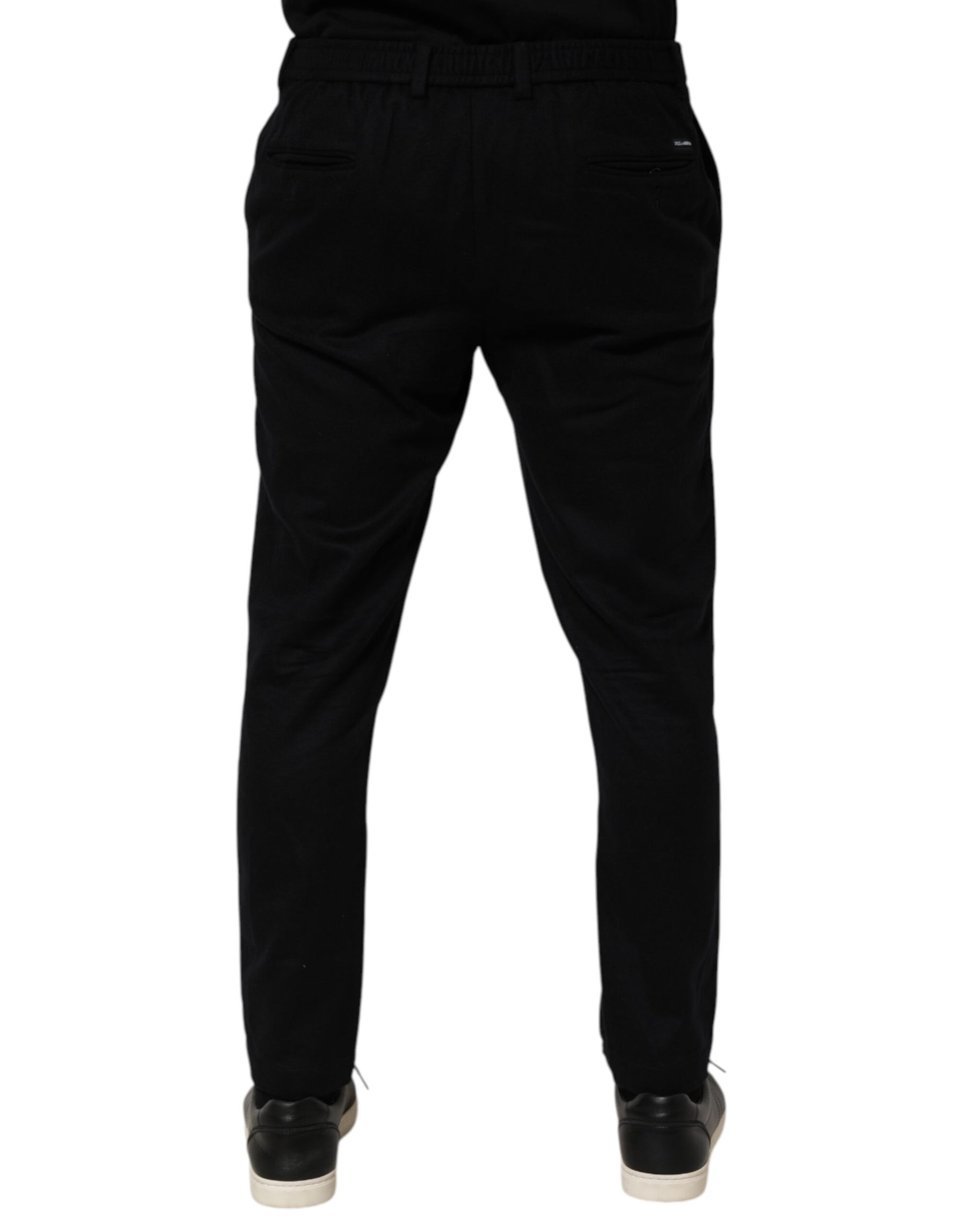Dolce & Gabbana Black Cashmere Dress Formal Men Trouser Pants | Regal Royce