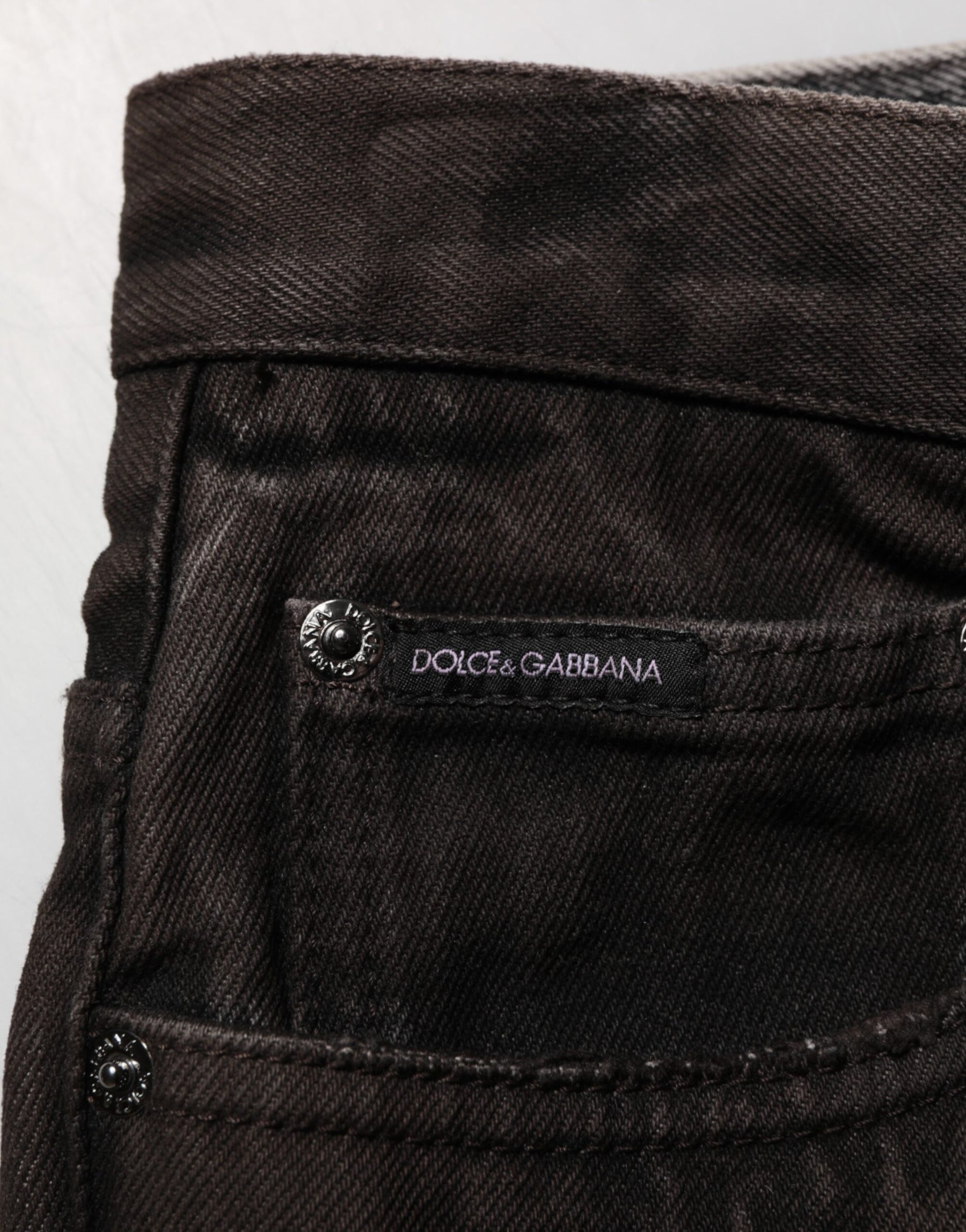 Dolce & Gabbana Black Cotton Tattered Denim Men Bermuda Short | Regal Royce