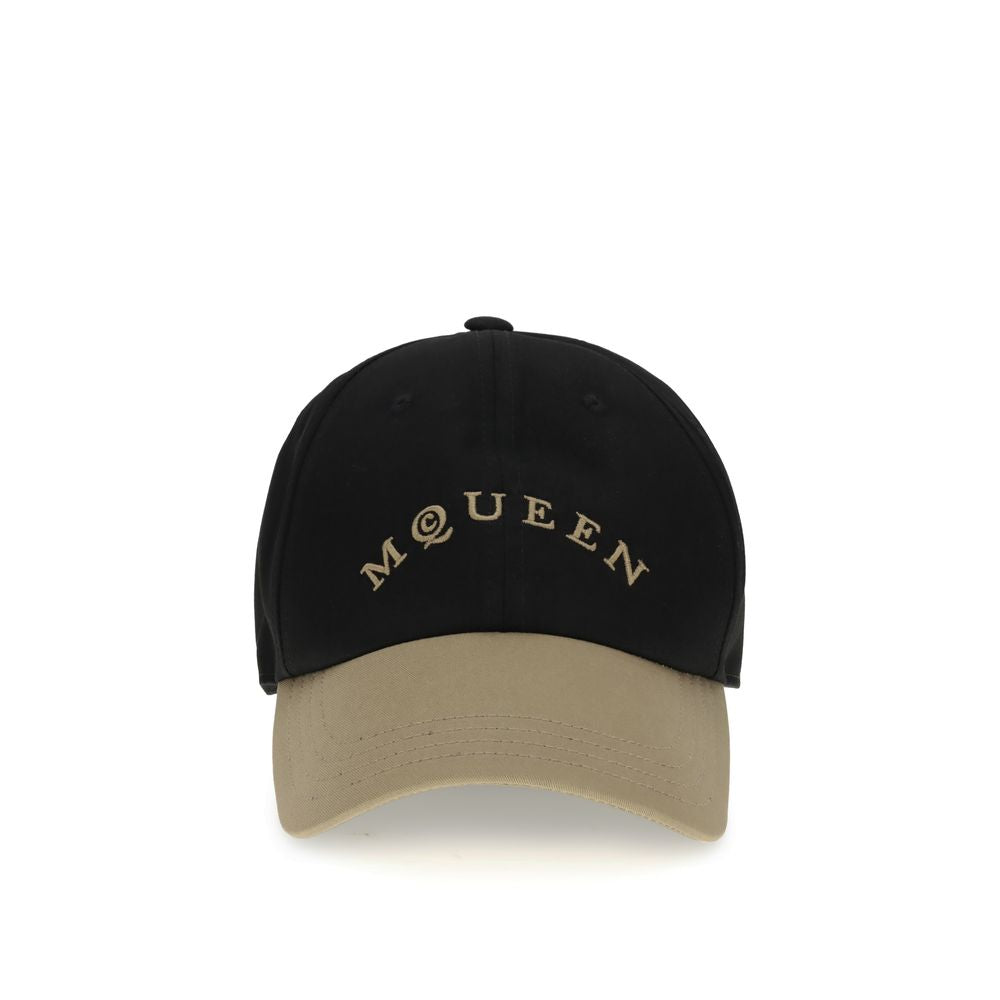 Alexander McQueen Black Cotton Cap (Baseball Hat) | Regal Royce