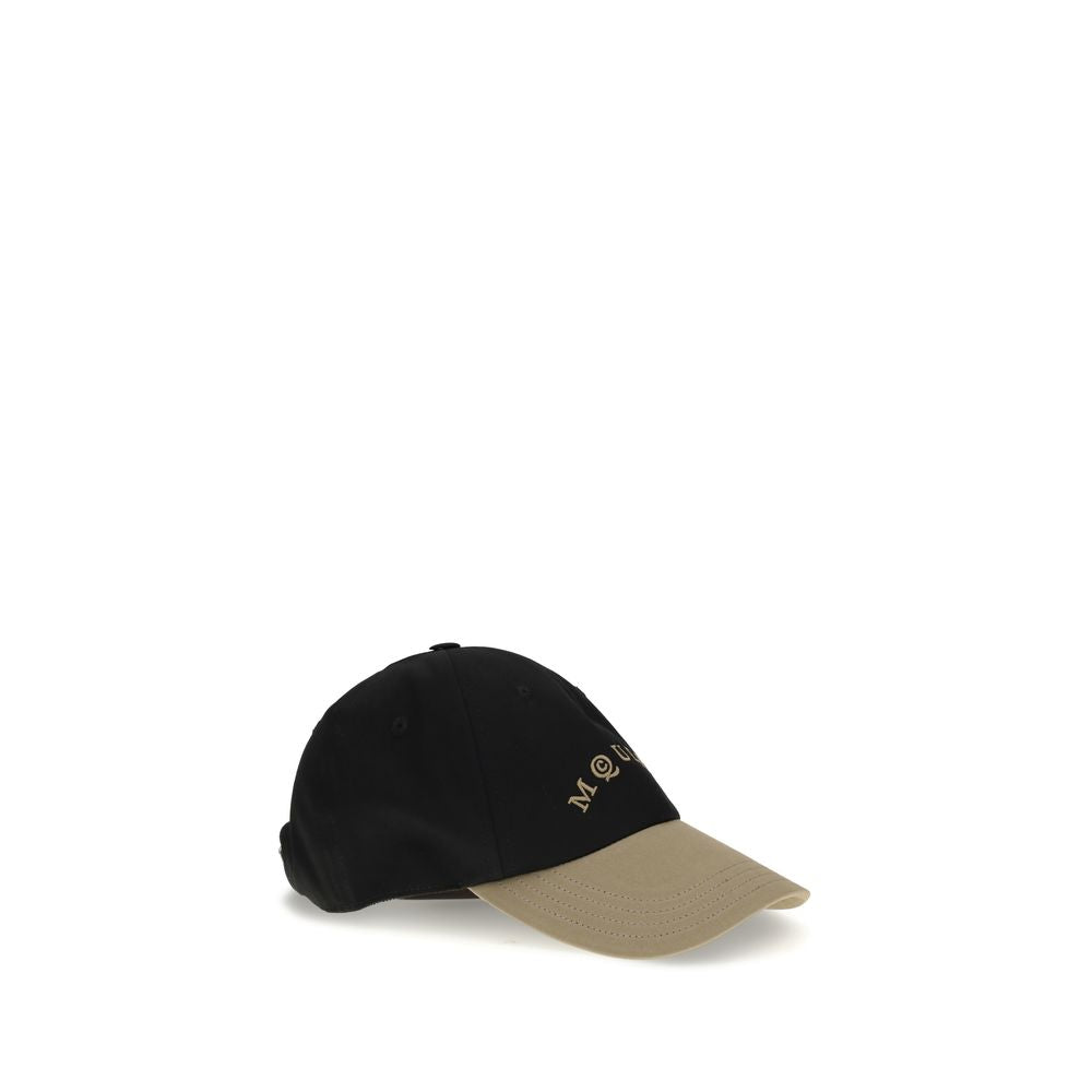 Alexander McQueen Black Cotton Cap (Baseball Hat) | Regal Royce
