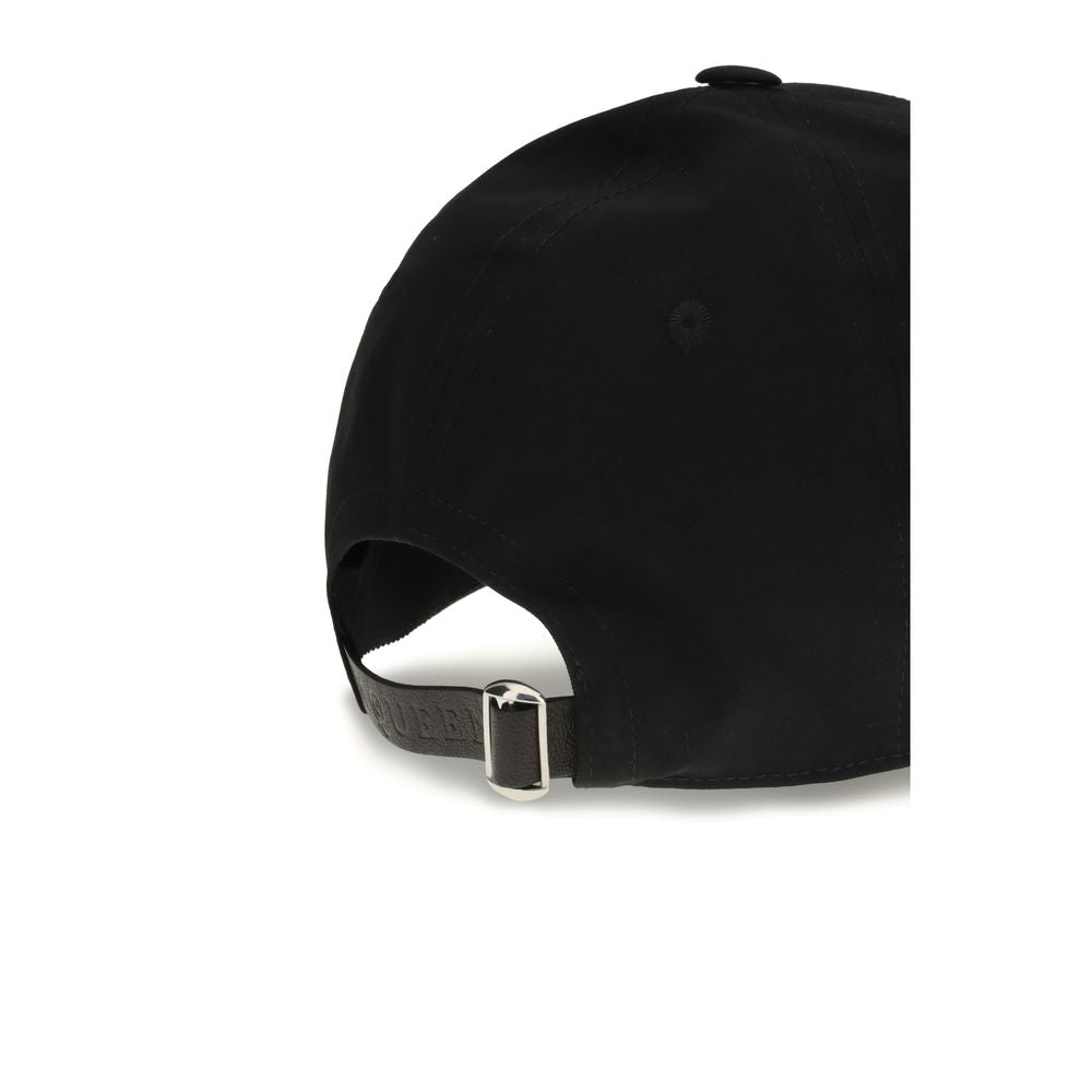 Alexander McQueen Black Cotton Cap (Baseball Hat) | Regal Royce