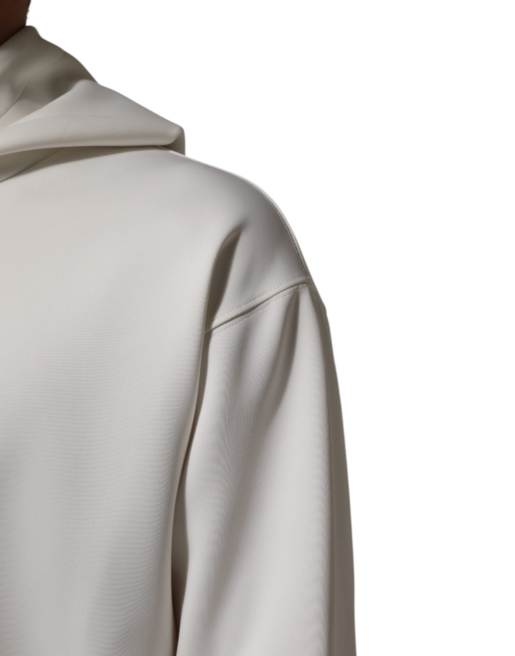 Dolce & Gabbana White Logo Hooded Men Sweatshirt  Sweater | Regal Royce