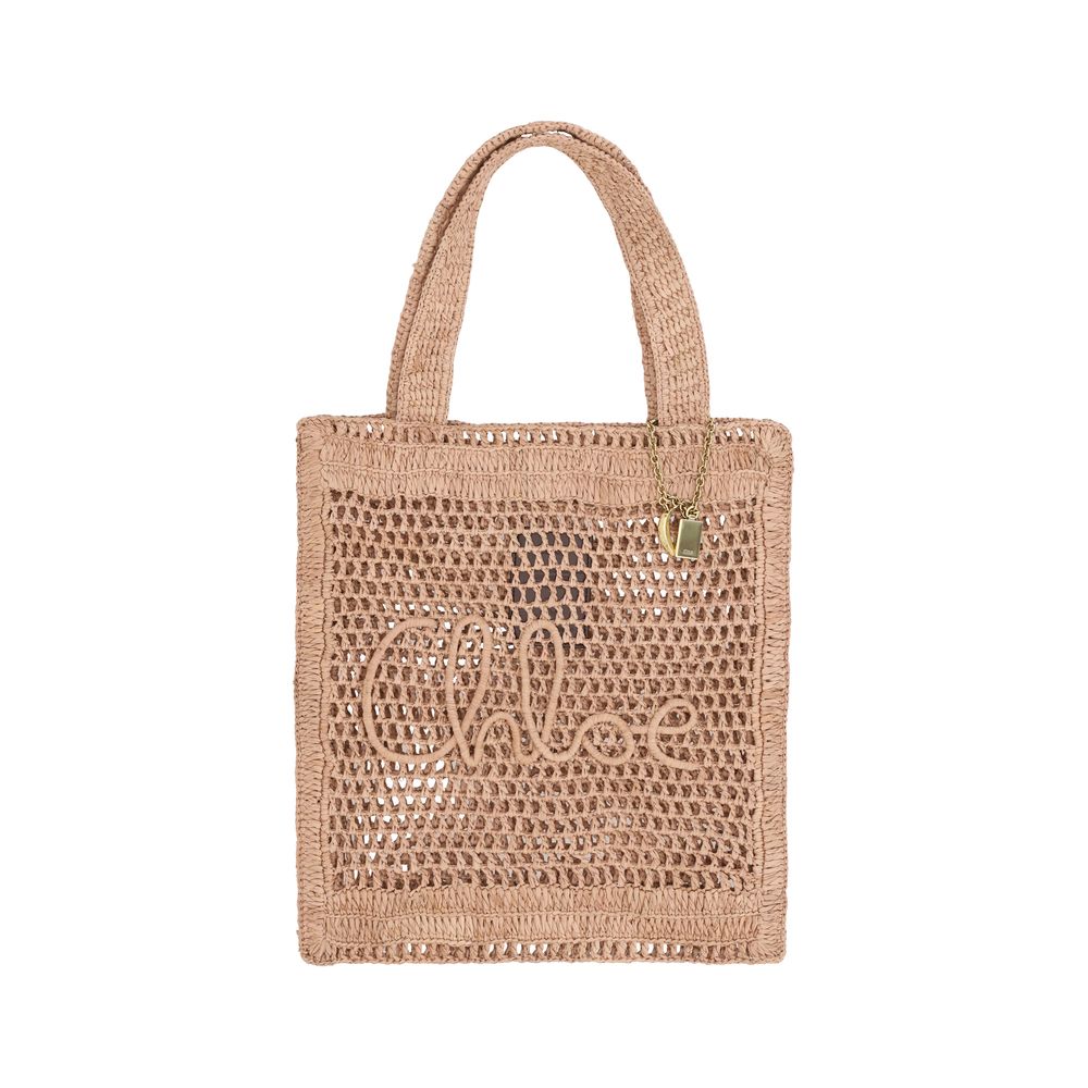 Chloé Brown Raffia Shoulder Bag