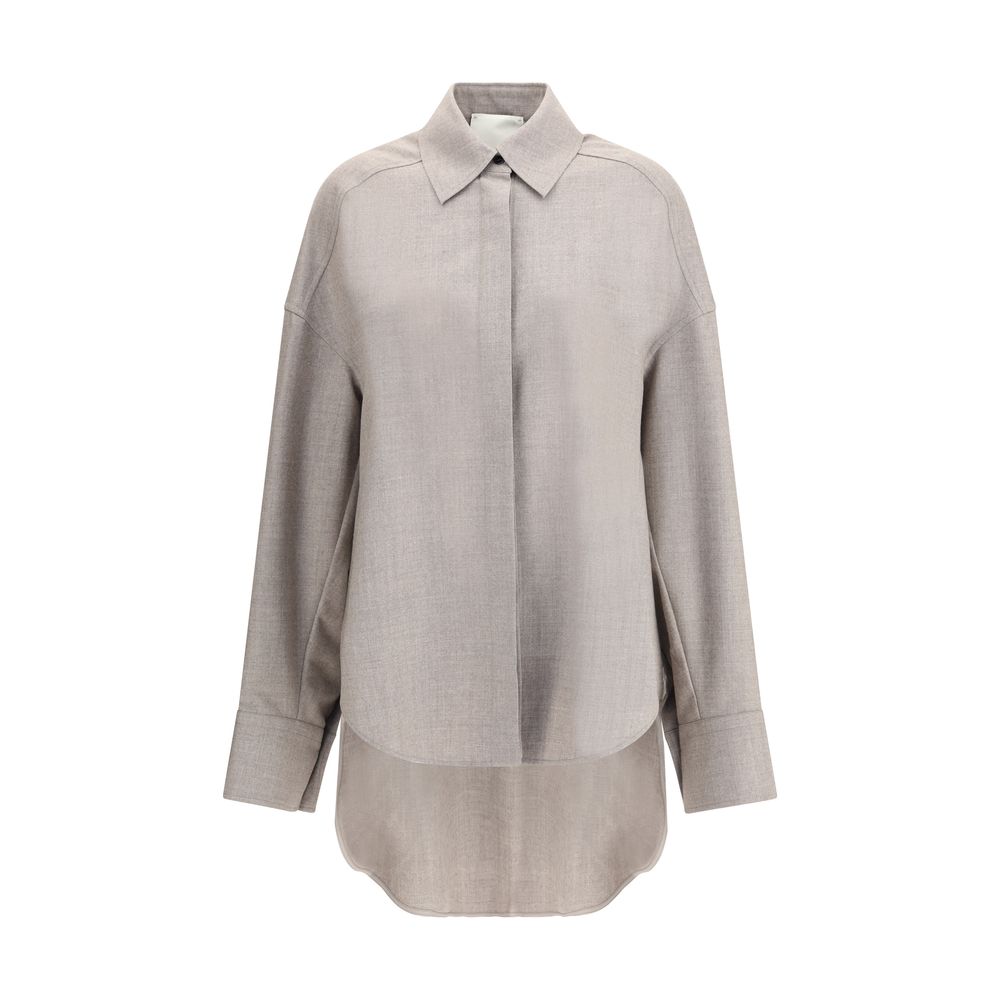 Di Stavnitser Gray Fleece Wool Dress Shirt | Regal Royce