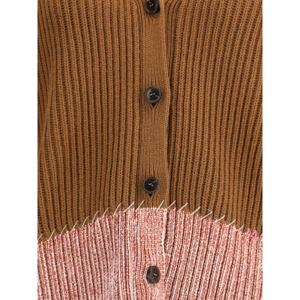 Marni Brown Viscose Cardigan | Regal Royce