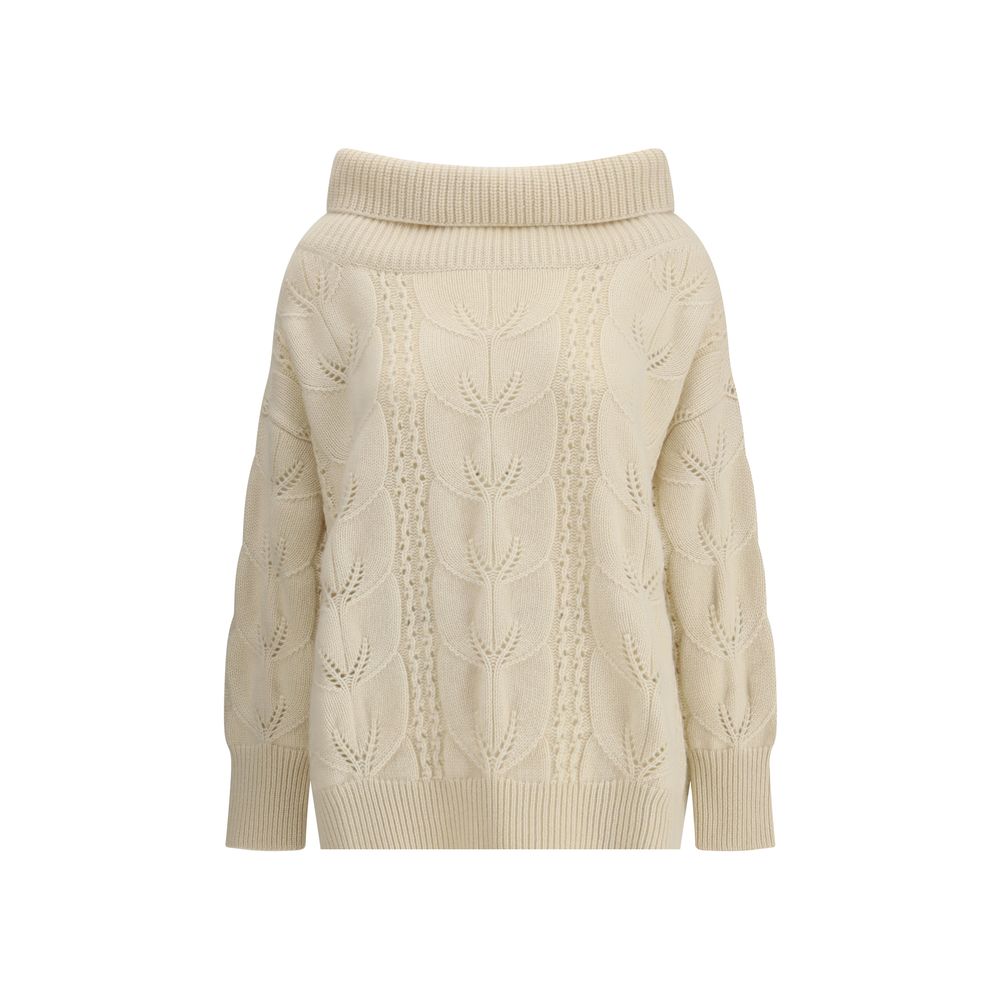 Ermanno Scervino Cream Cashmere Sweatshirt | Regal Royce