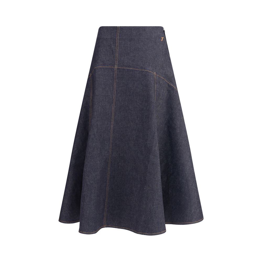 Jacquemus Blue Cotton Midi Skirt | Regal Royce