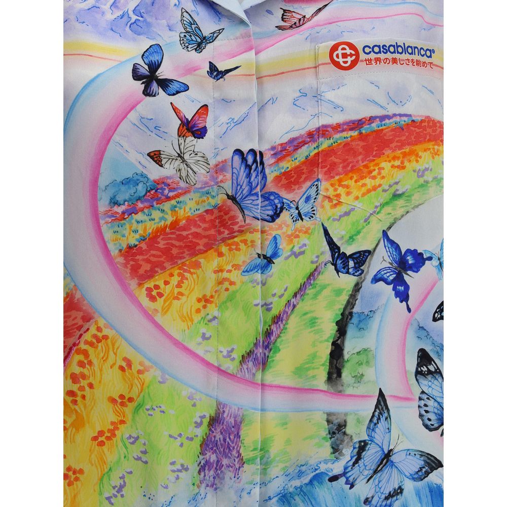 Casablanca Multicolor Silk Pattern Shirt | Regal Royce