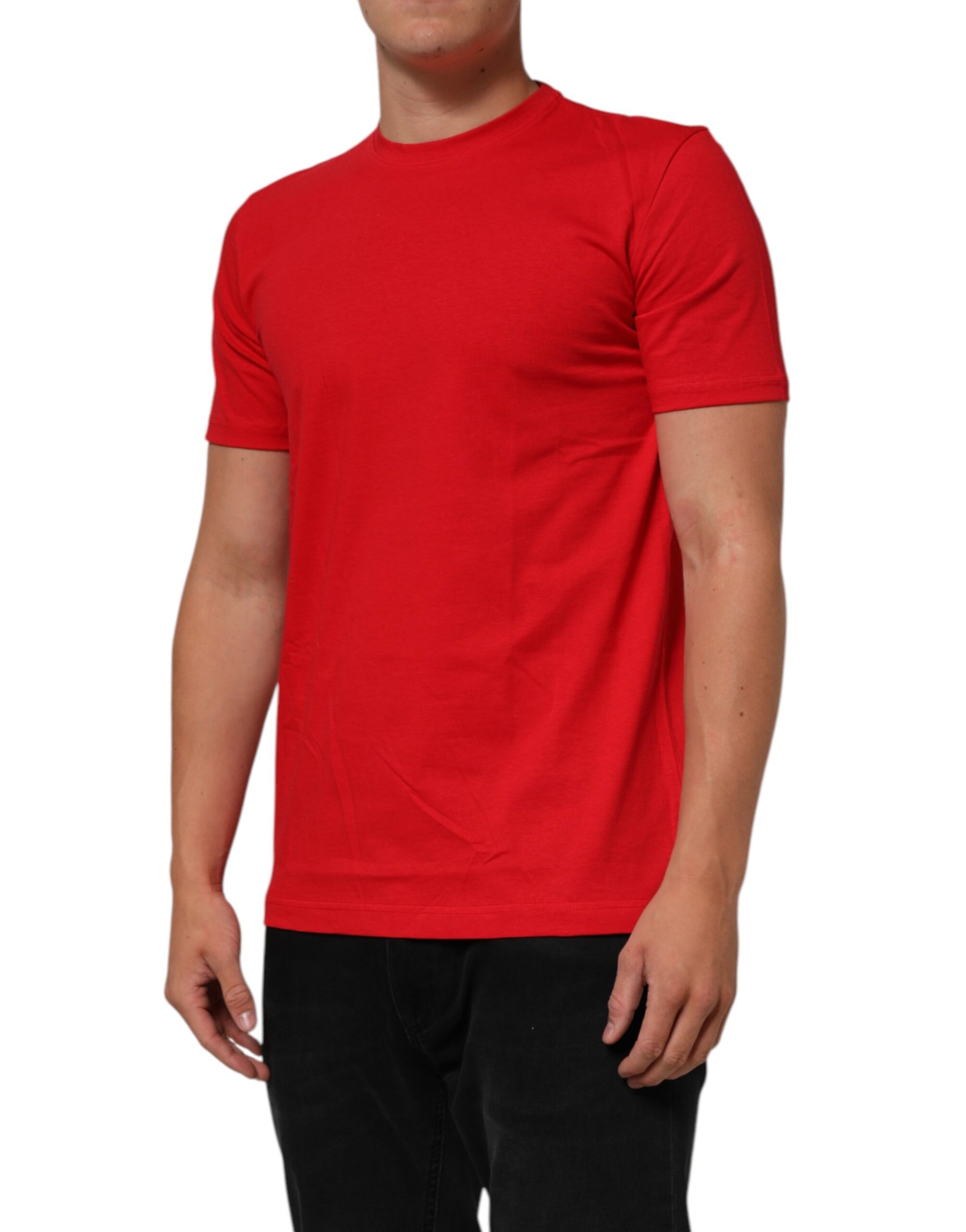 Dolce & Gabbana Red Goodluck 2023 Cotton Crew Neck T-shirt | Regal Royce