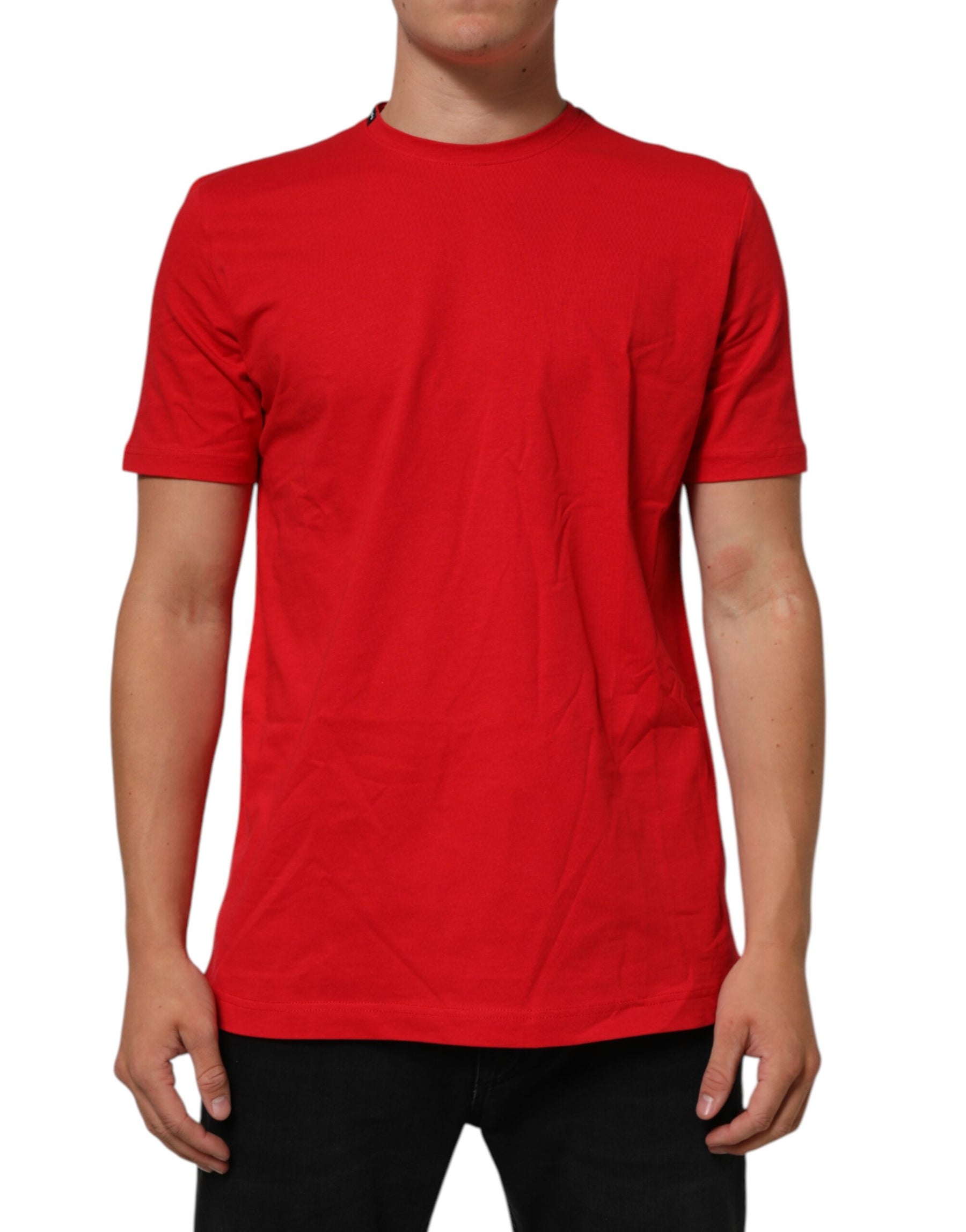 Dolce & Gabbana Red Goodluck 2023 Cotton Crew Neck T-shirt | Regal Royce