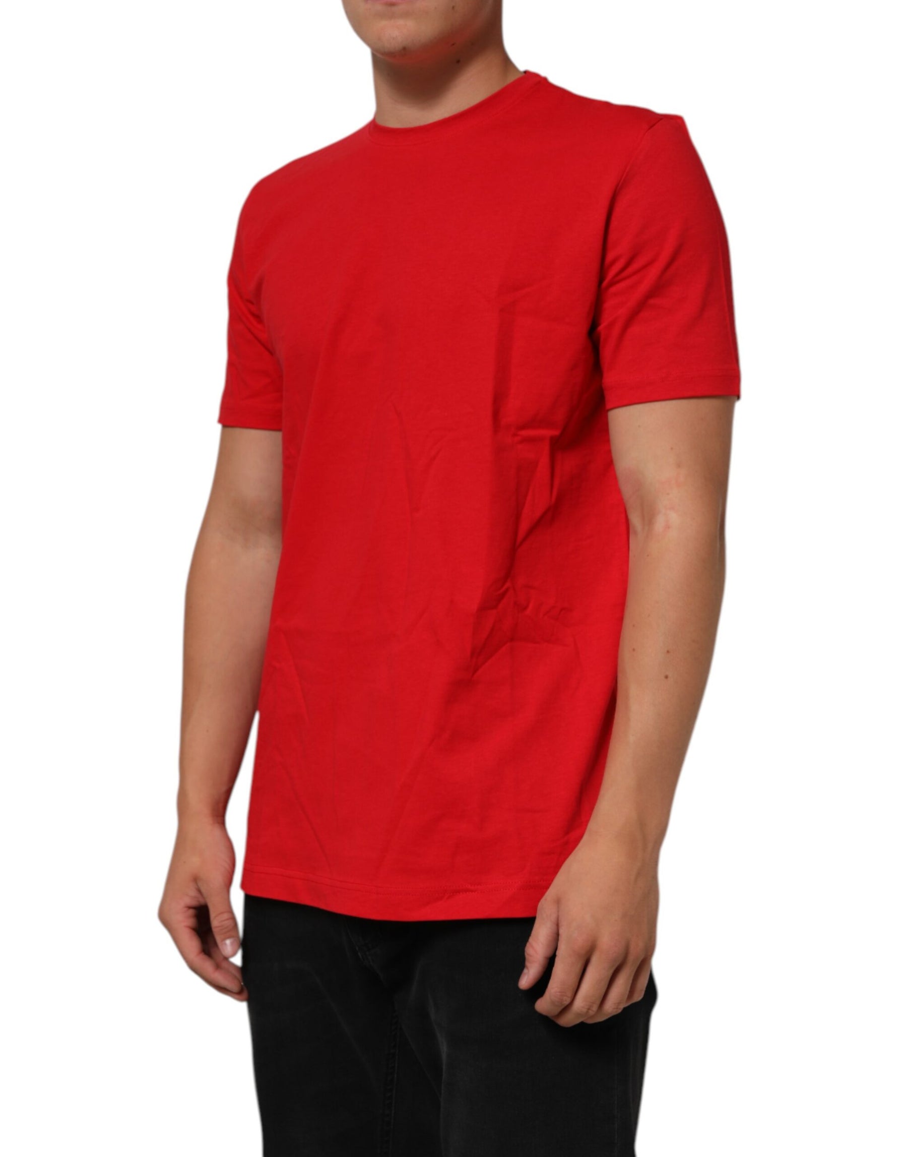 Dolce & Gabbana Red Goodluck 2023 Cotton Crew Neck T-shirt | Regal Royce