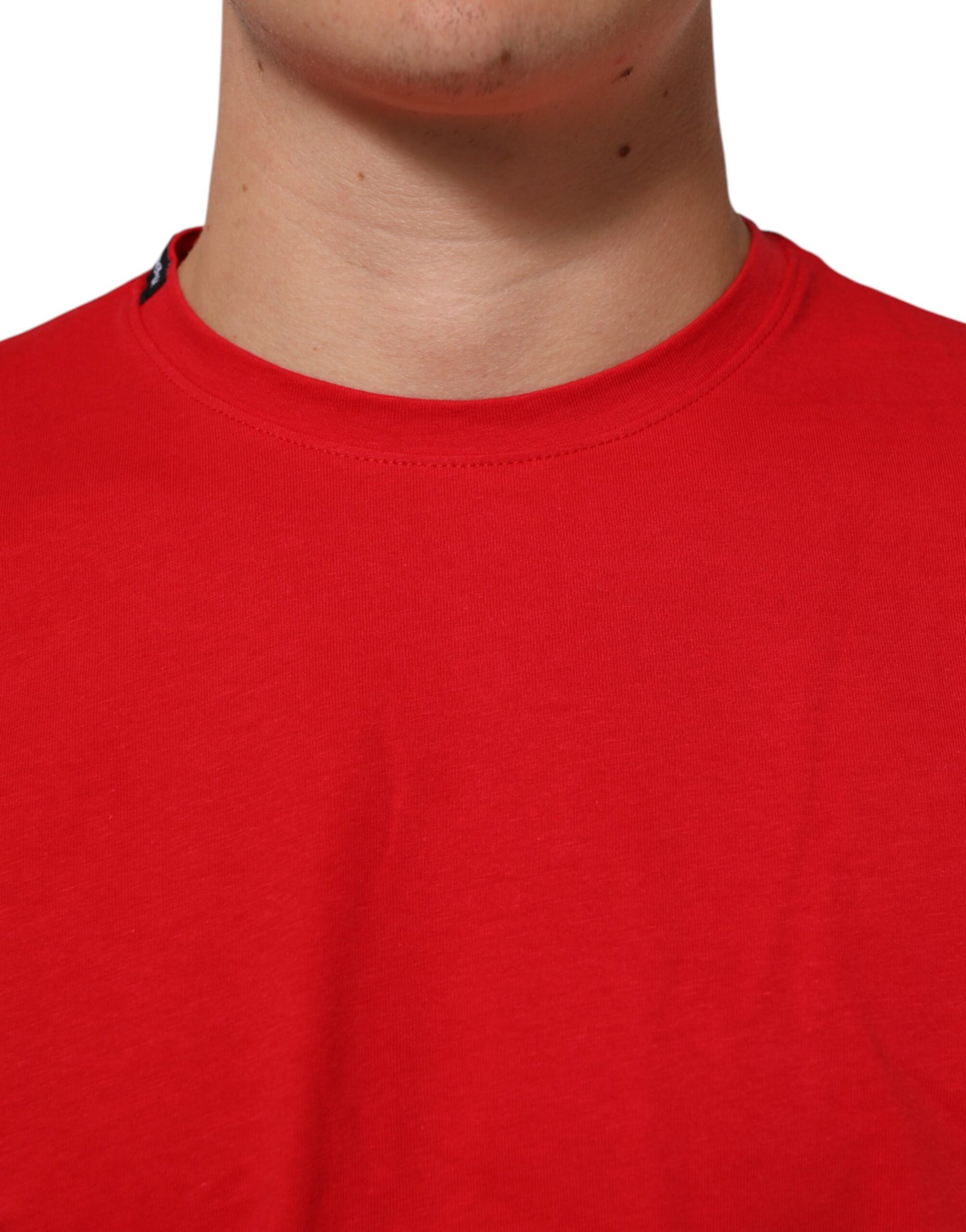 Dolce & Gabbana Red Goodluck 2023 Cotton Crew Neck T-shirt | Regal Royce
