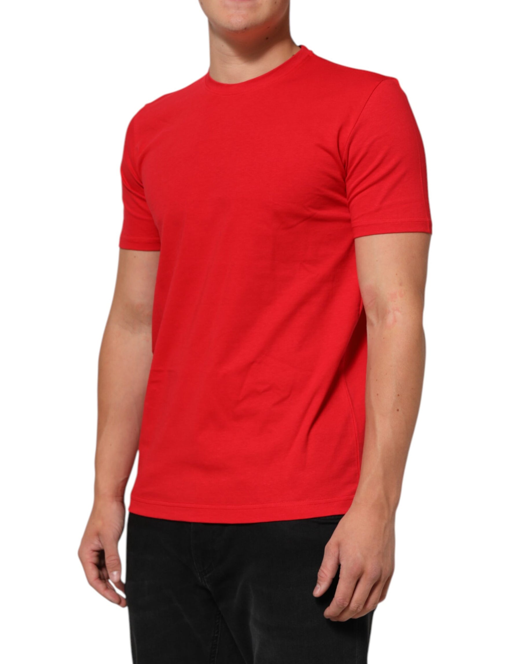 Dolce & Gabbana Red Goodluck 2023 Cotton Crew Neck T-shirt | Regal Royce
