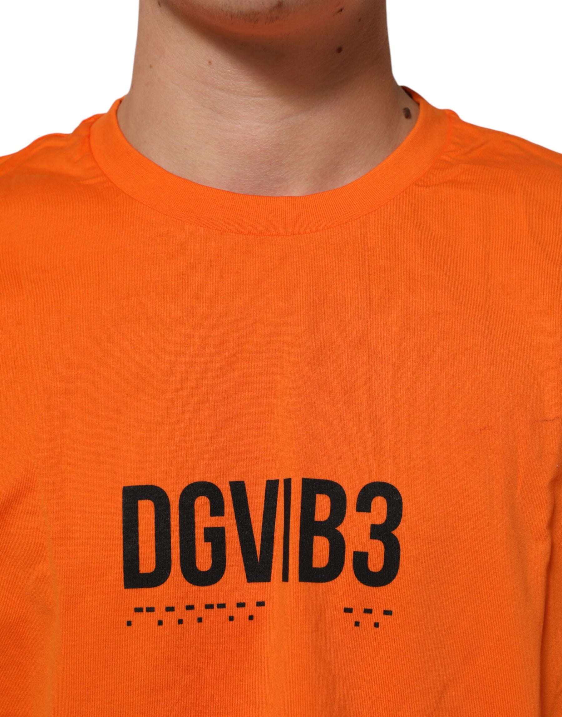 Dolce & Gabbana Orange DGVIB3 Crew Neck Short Sleeves T-shirt | Regal Royce
