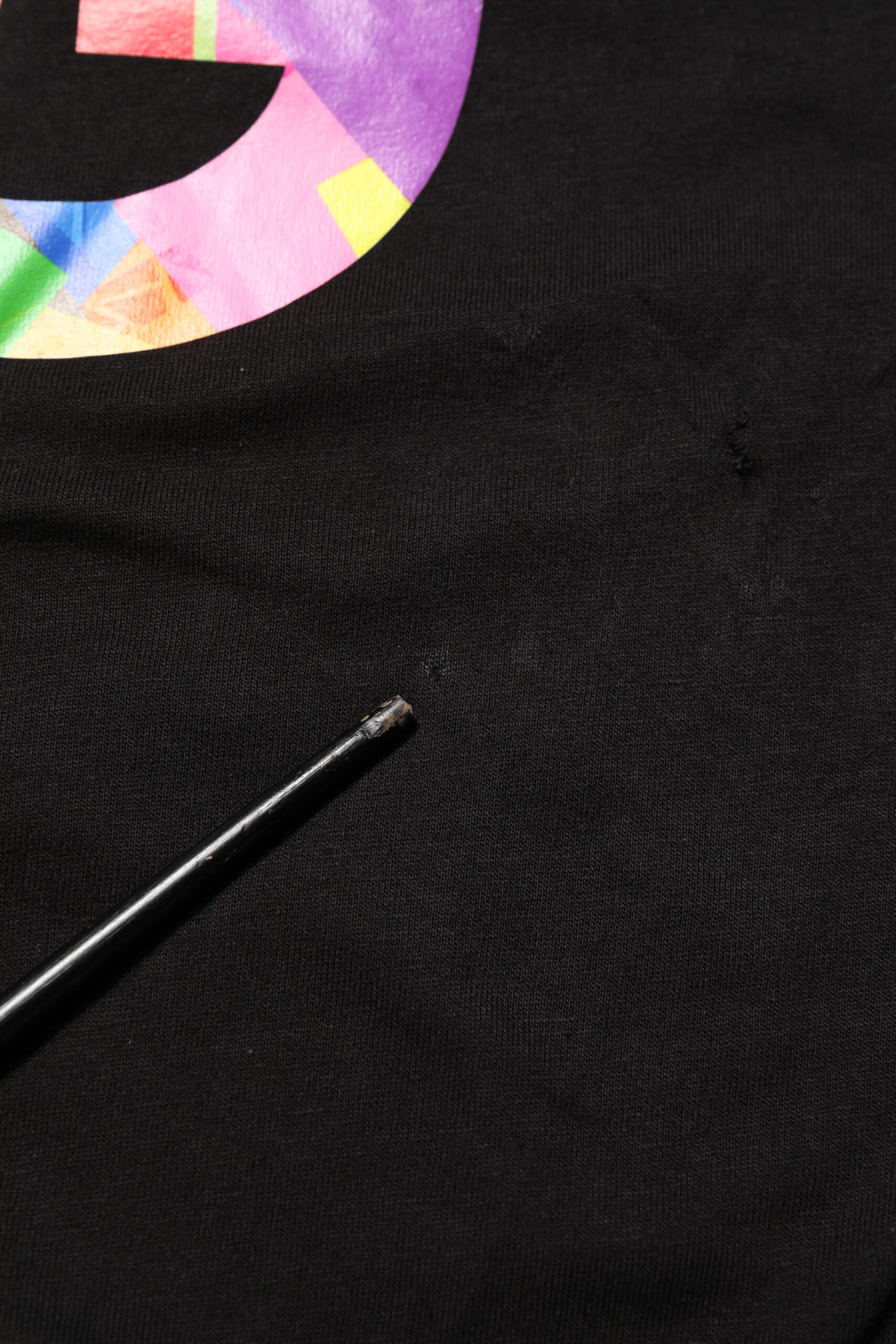 Dolce & Gabbana Black Logo Print Cotton Crew Neck  T-shirt | Regal Royce