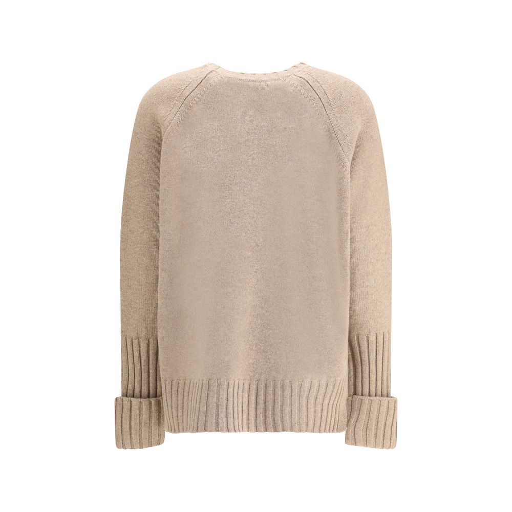 Tory Burch Beige Merino Wool Sweatshirt | Regal Royce