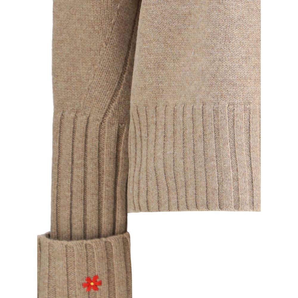 Tory Burch Beige Merino Wool Sweatshirt | Regal Royce