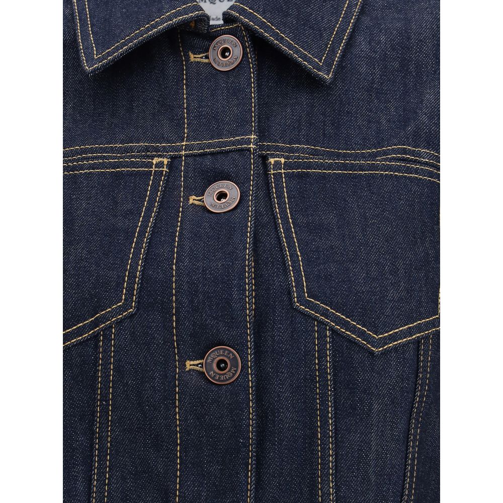 Alexander McQueen Blue Cotton Denim Jacket | Regal Royce