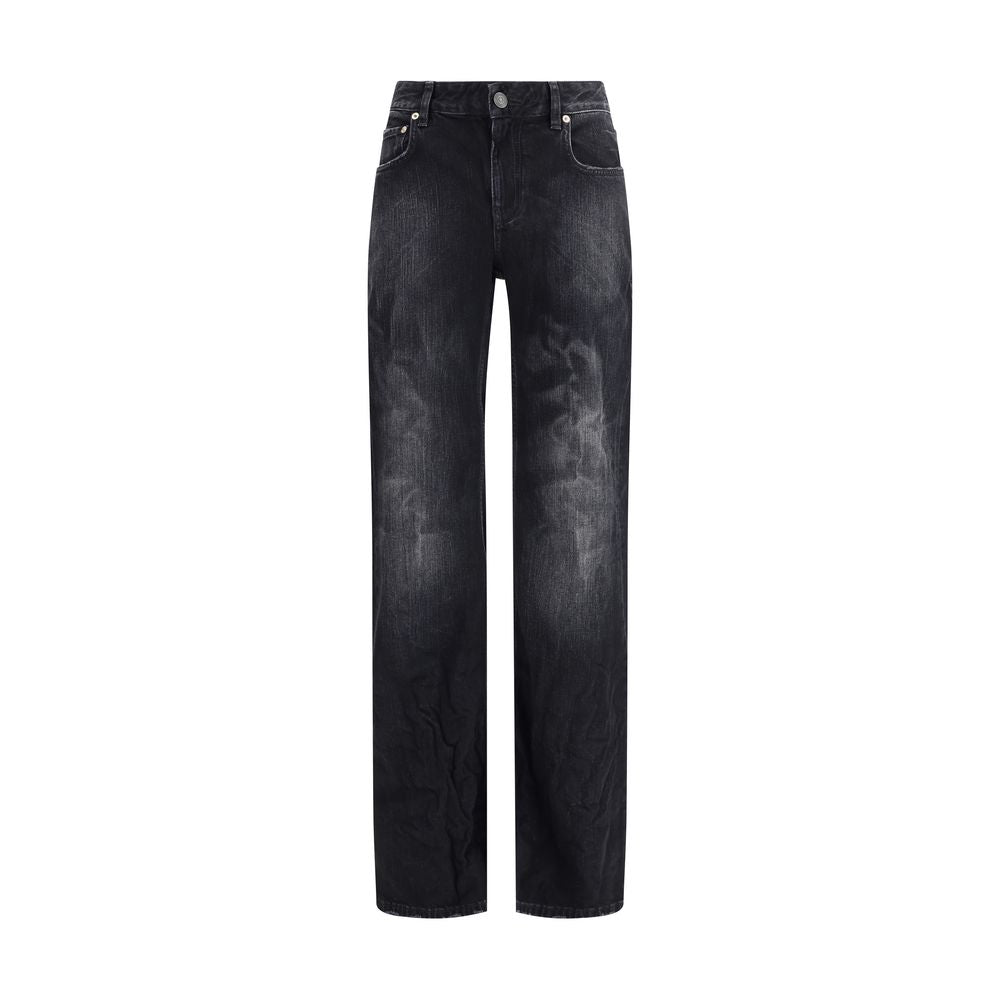Balenciaga Black Cotton Relaxed Fit Jeans | Regal Royce
