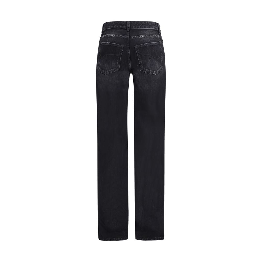 Balenciaga Black Cotton Relaxed Fit Jeans | Regal Royce