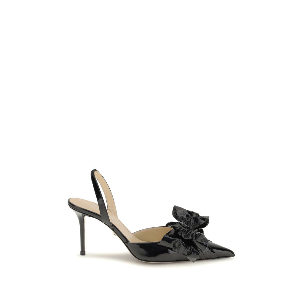 MACH & MACH Black Leather Pumps | Regal Royce