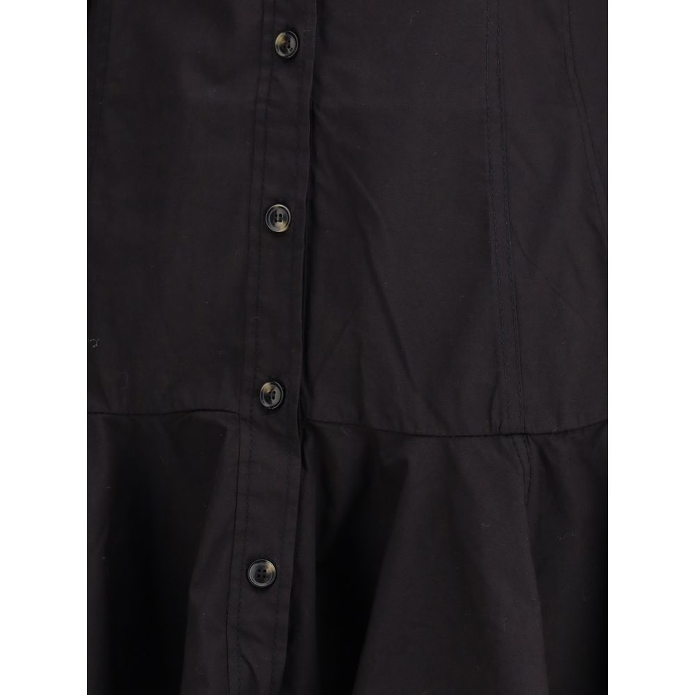 Ganni Black Cotton Casual Dress | Regal Royce