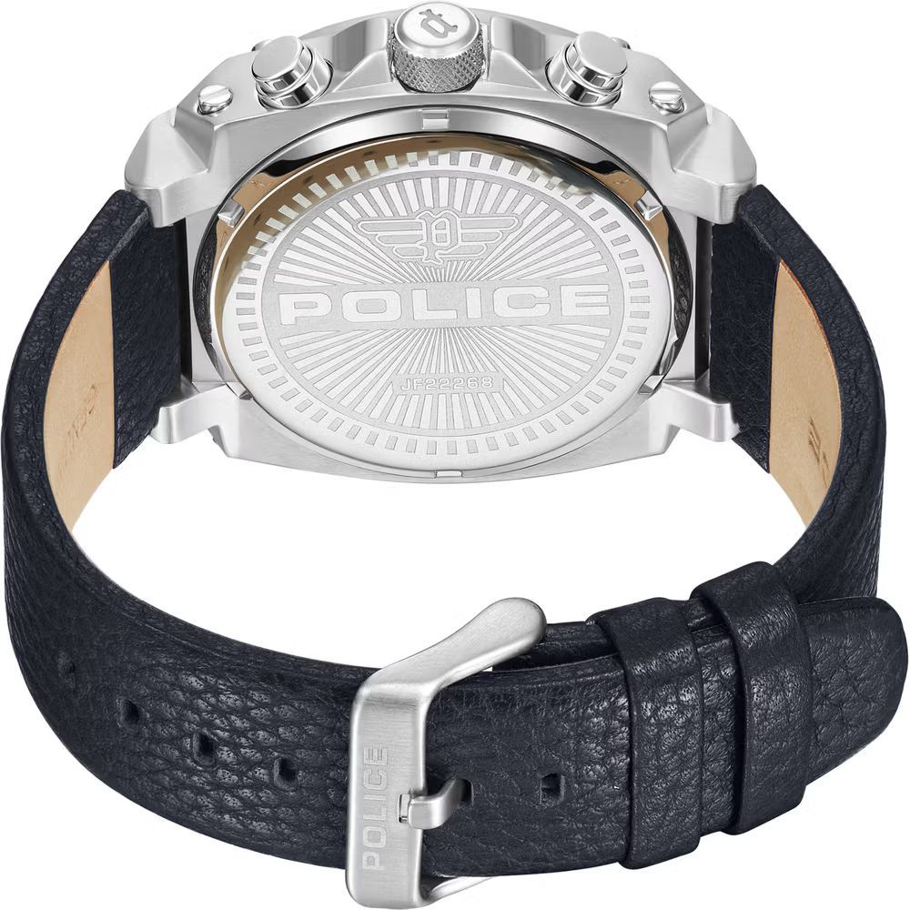Police Blue Leather Dress Watch | Regal Royce