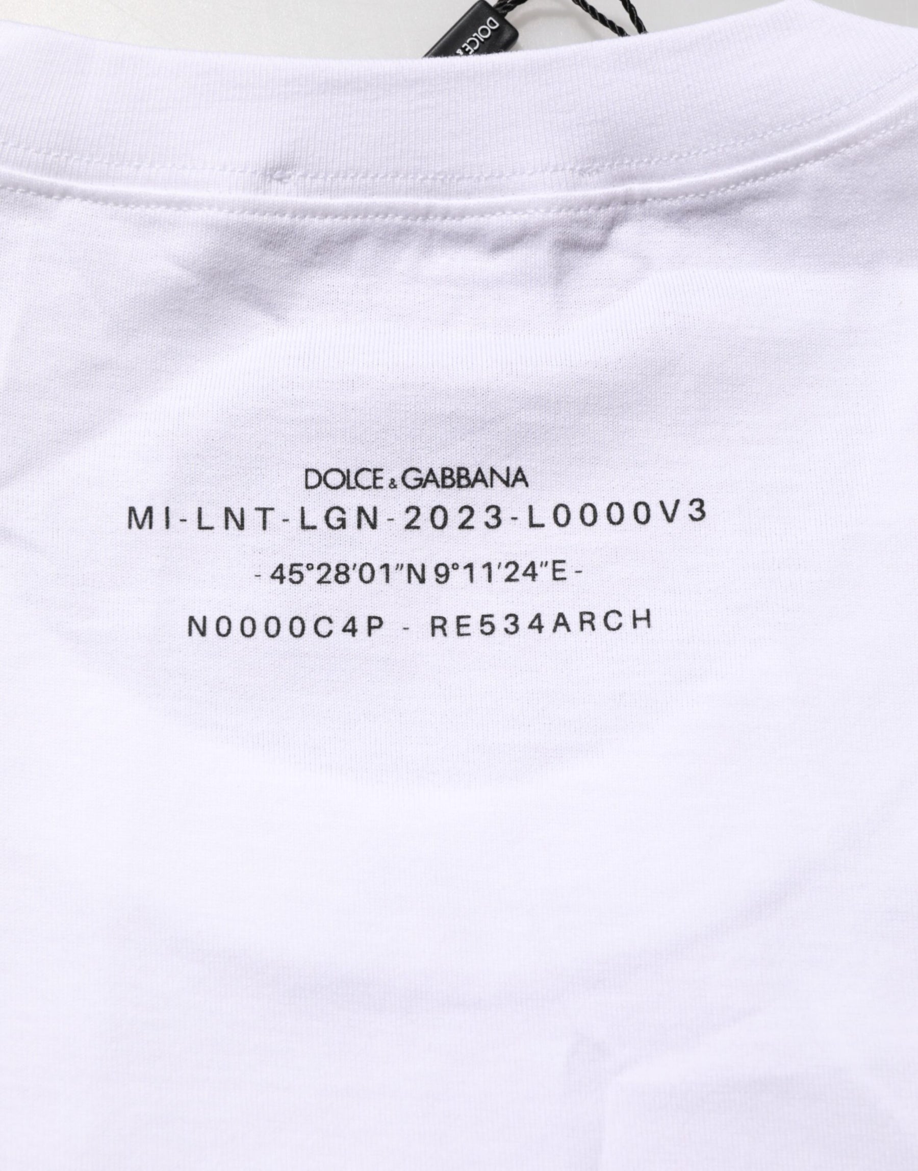 Dolce & Gabbana White Cotton Sleeveless Printed Tank T-shirt | Regal Royce