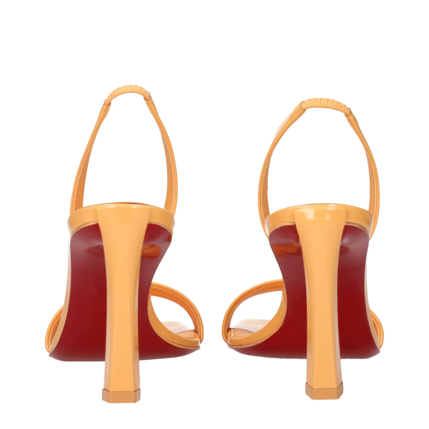 Christian Louboutin Orange Leather Stiletto Heel Sandals | Regal Royce