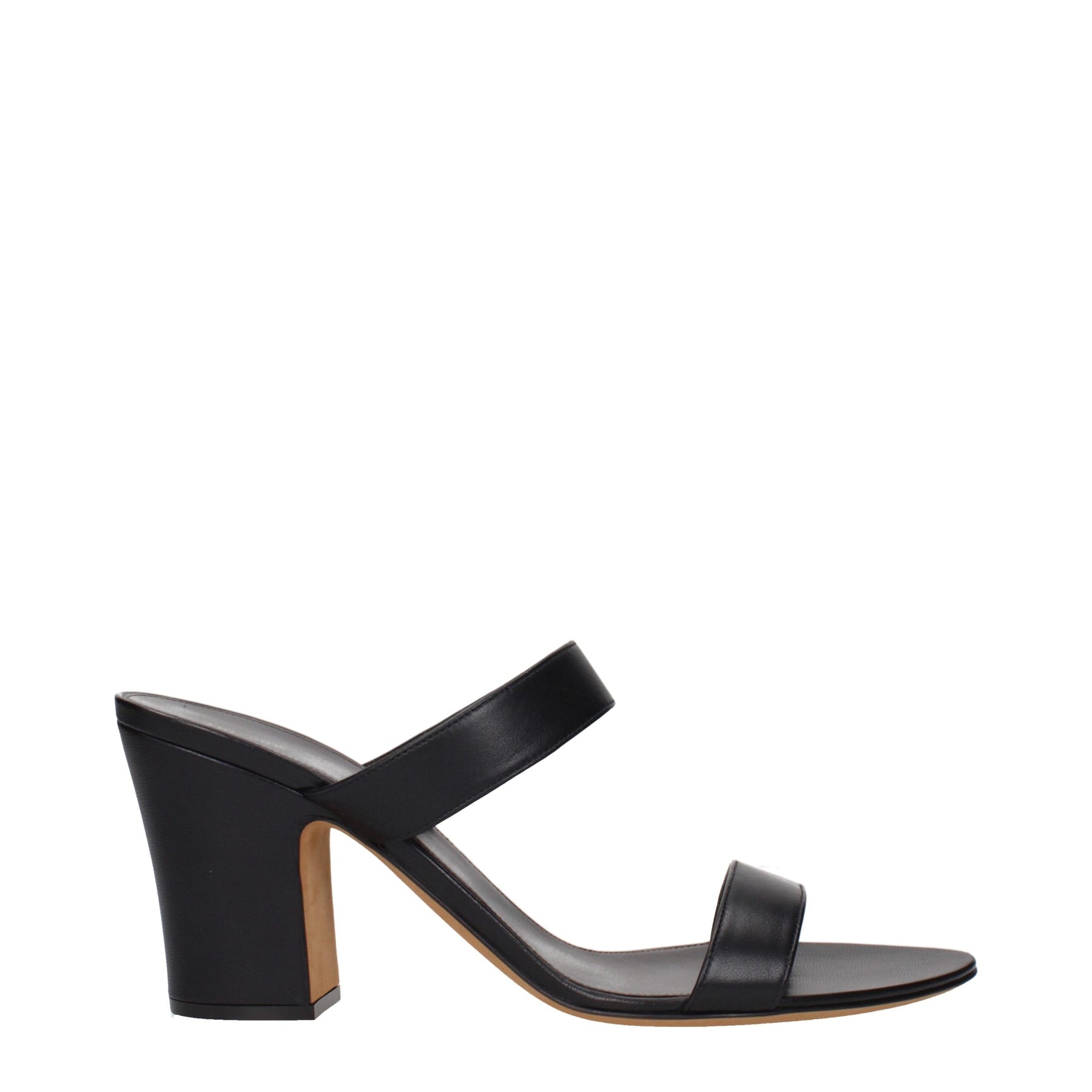 The Row Black Leather Stiletto Heel Sandals | Regal Royce