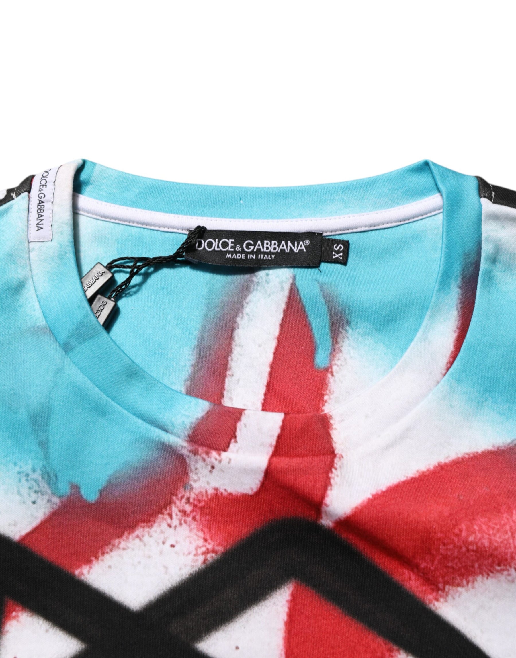 Dolce & Gabbana White Graffiti Crew Neck Short Sleeves T-shirt | Regal Royce