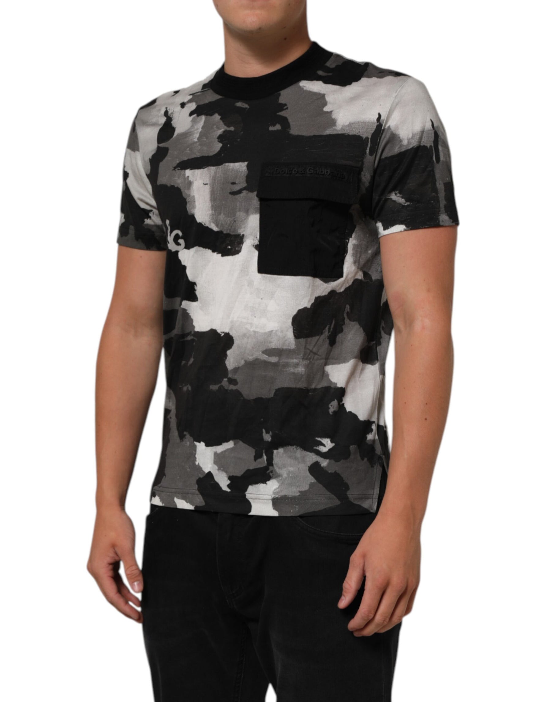 Dolce & Gabbana Multicolor Camouflage Men Short Sleeves T-shirt | Regal Royce