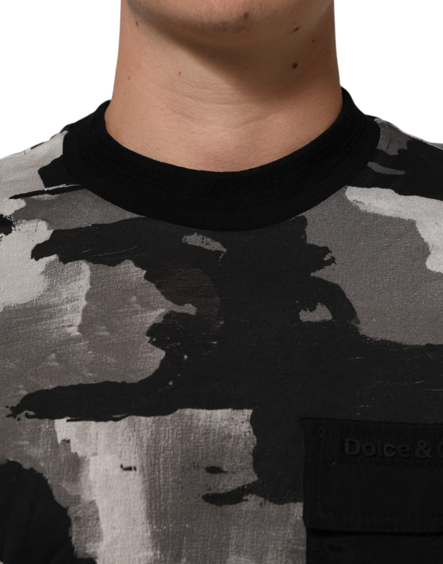 Dolce & Gabbana Multicolor Camouflage Men Short Sleeves T-shirt | Regal Royce