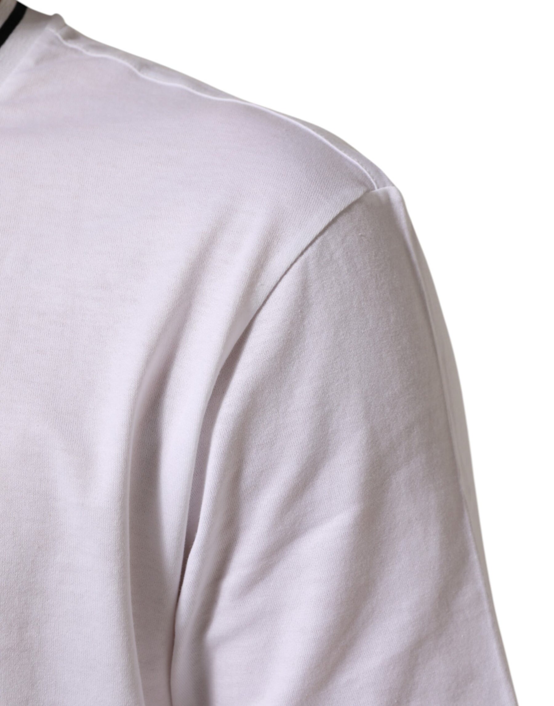 Dolce & Gabbana White Sacred Heart Short Sleeve Men T-shirt | Regal Royce