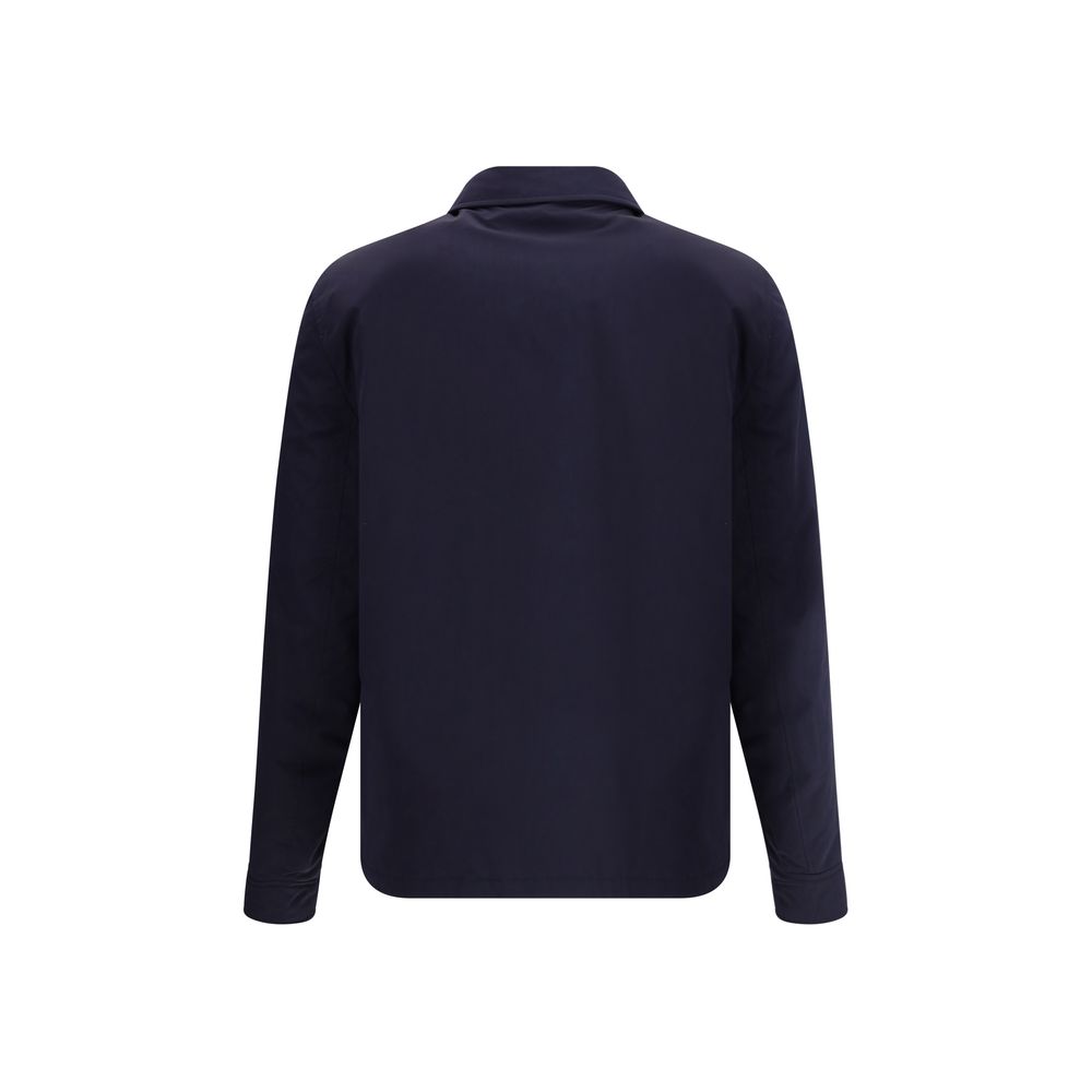 Brunello Cucinelli Blue Nylon Full-Length Jacket | Regal Royce