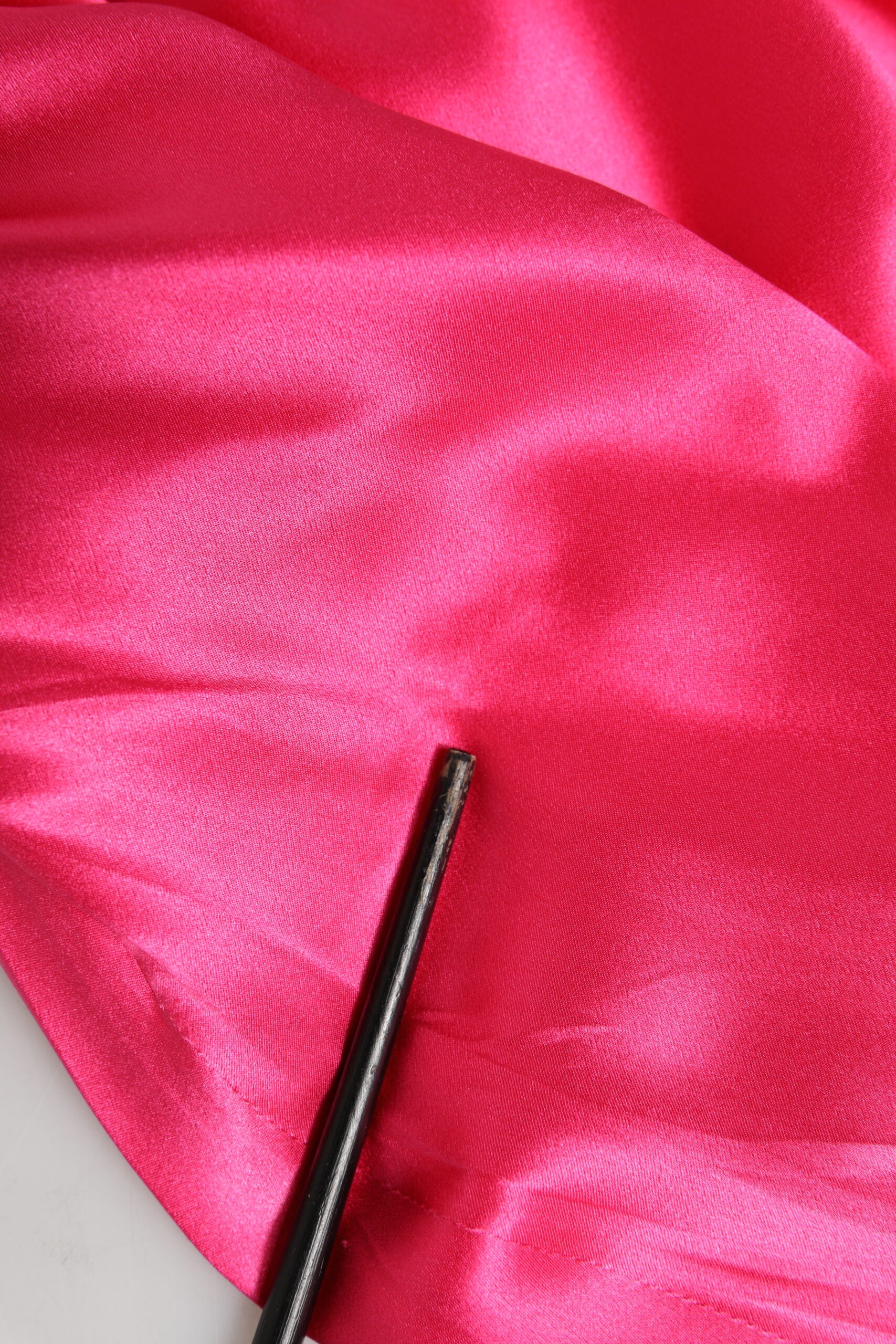 Dolce & Gabbana Pink Sheath Silk Bow Open Shoulder Dress | Regal Royce