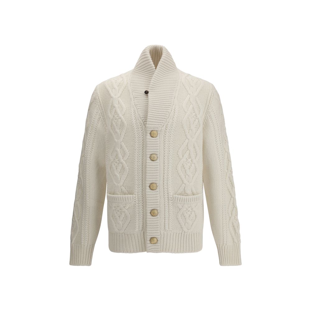 Brunello Cucinelli White Cashmere Cardigan | Regal Royce