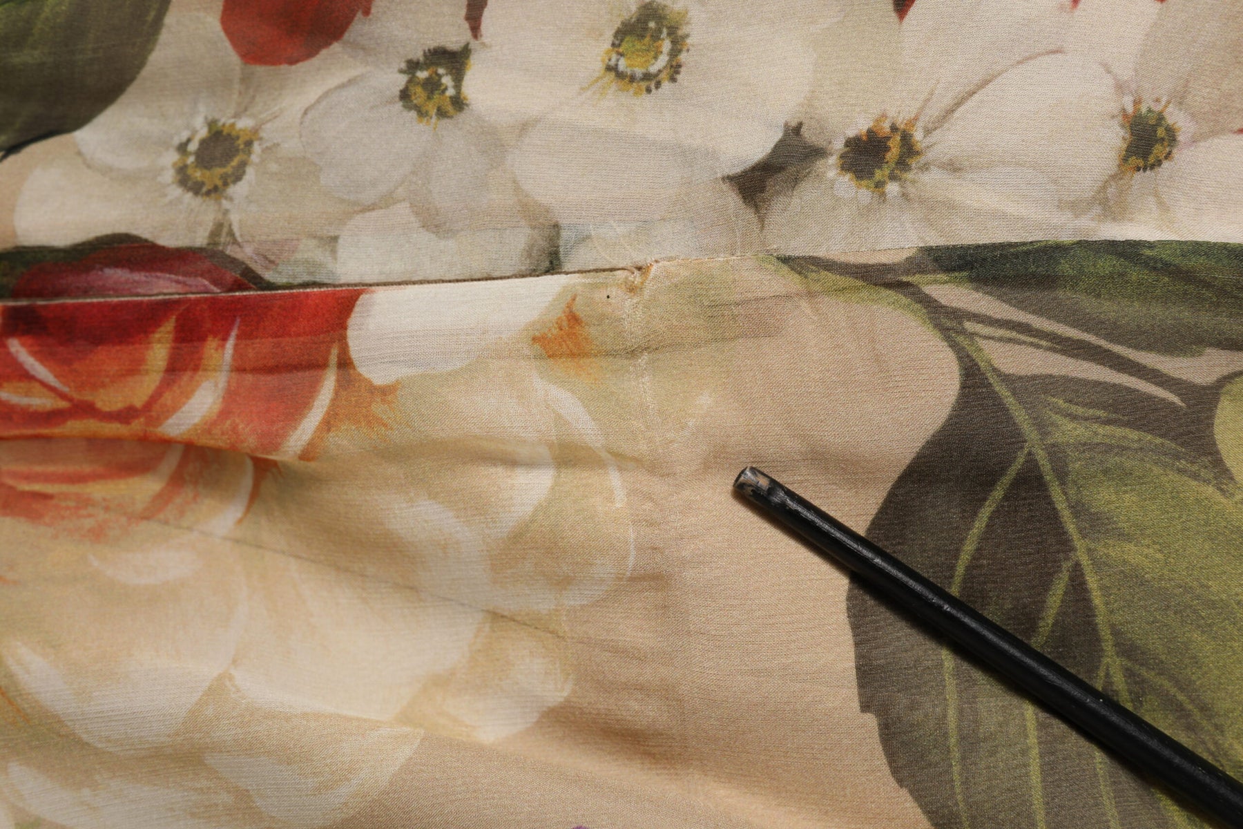 Dolce & Gabbana Beige Floral Sleeveless A-line Mini Dress | Regal Royce