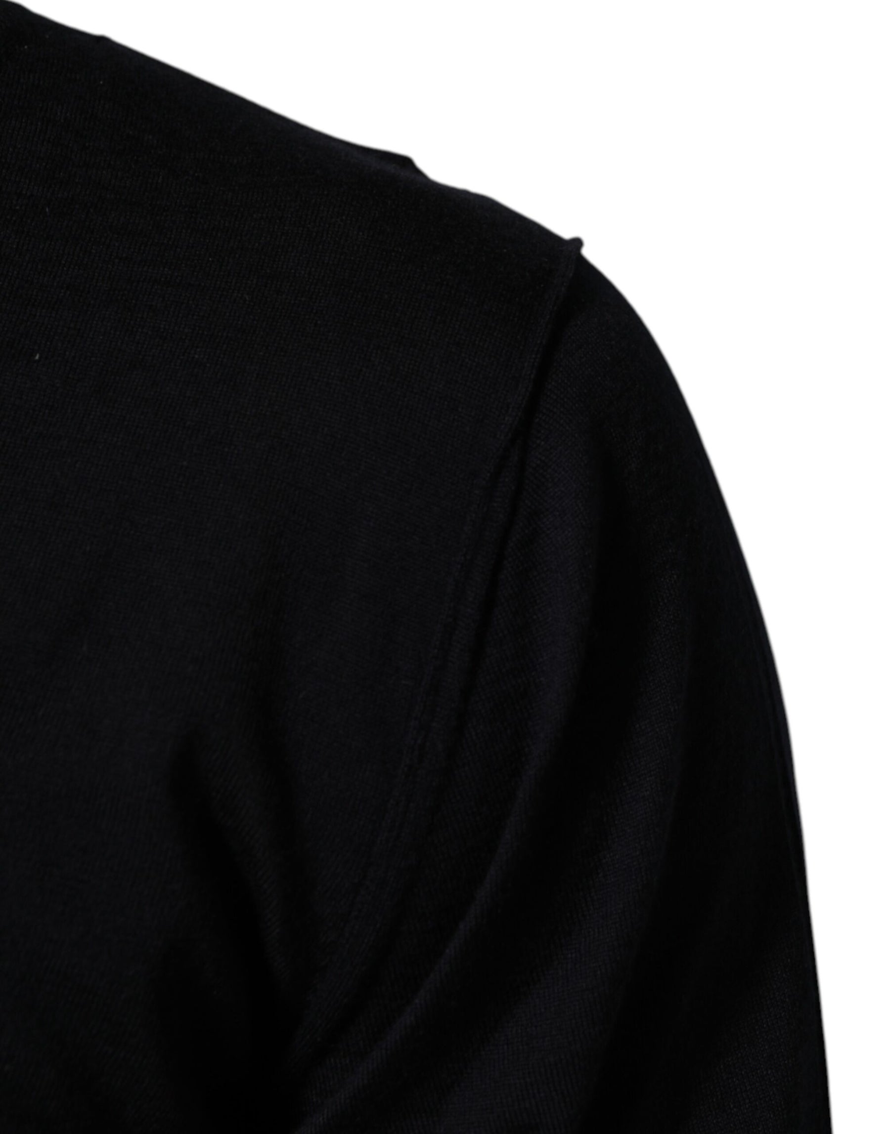 Dolce & Gabbana Black Cashmere Knit V-Neck Pullover Sweater | Regal Royce