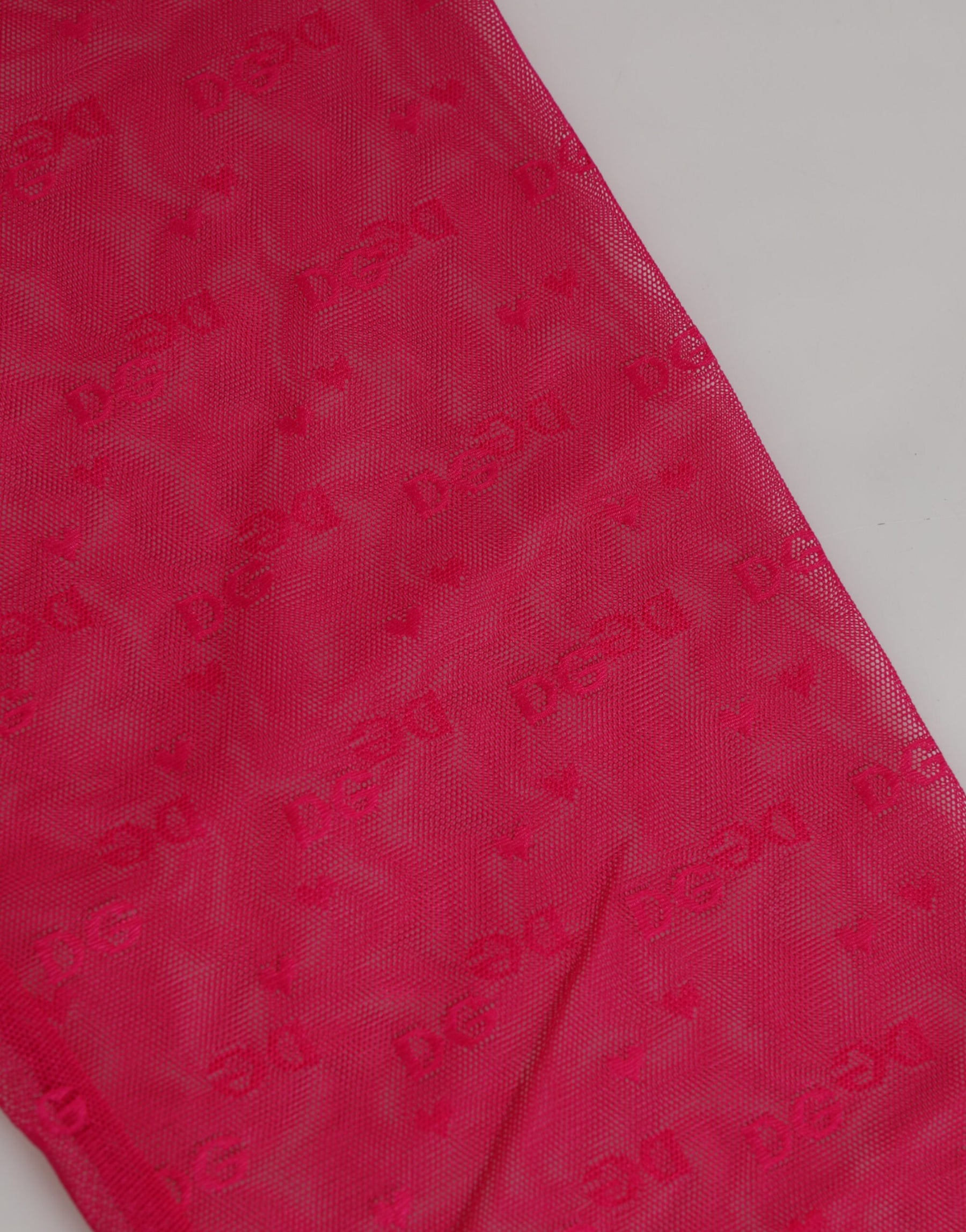 Dolce & Gabbana Fuchsia Logo Lace Tight Midi Trousers Underwear | Regal Royce