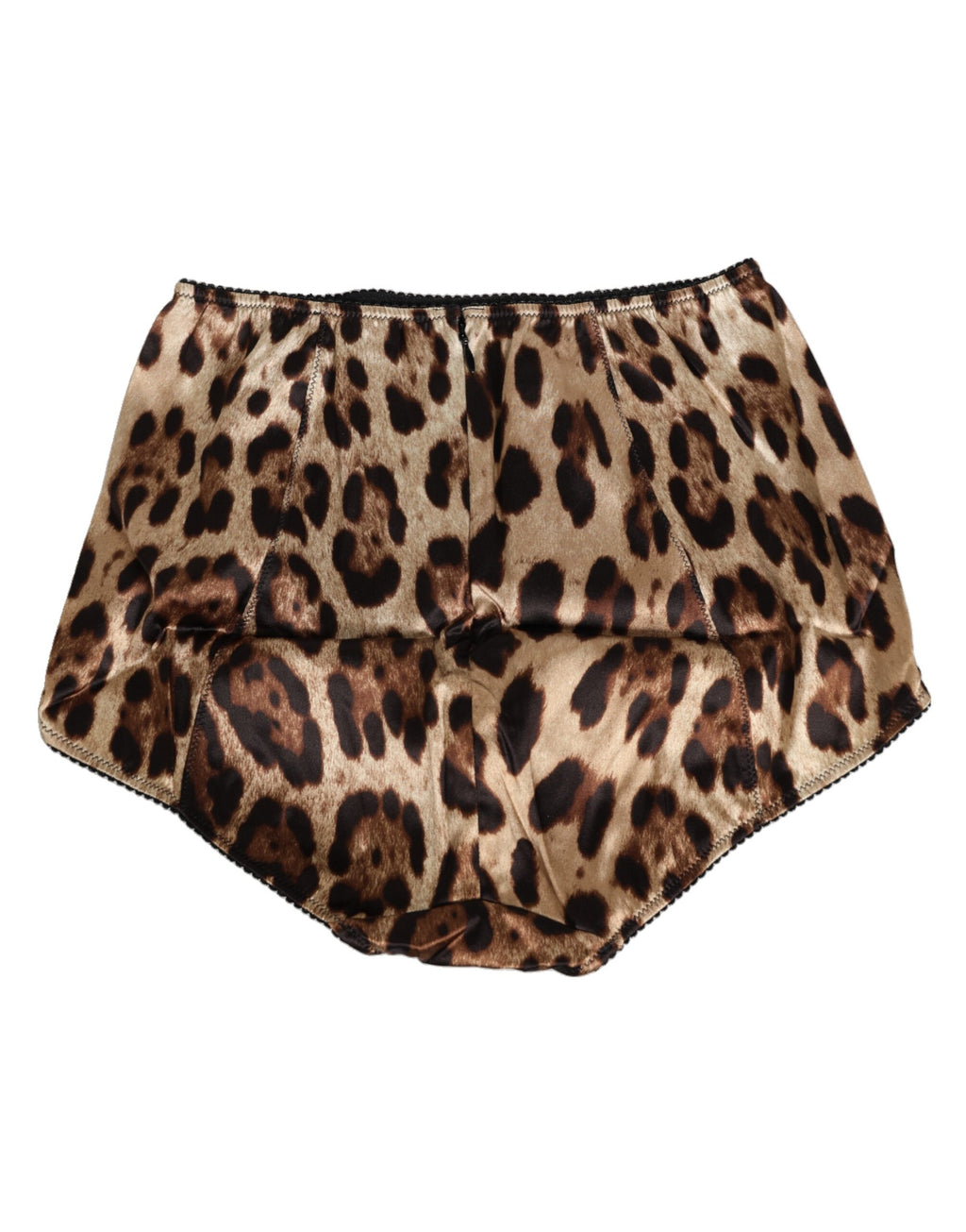 Dolce & Gabbana Multicolor Leopard Silk High Waist Girdle Underwear