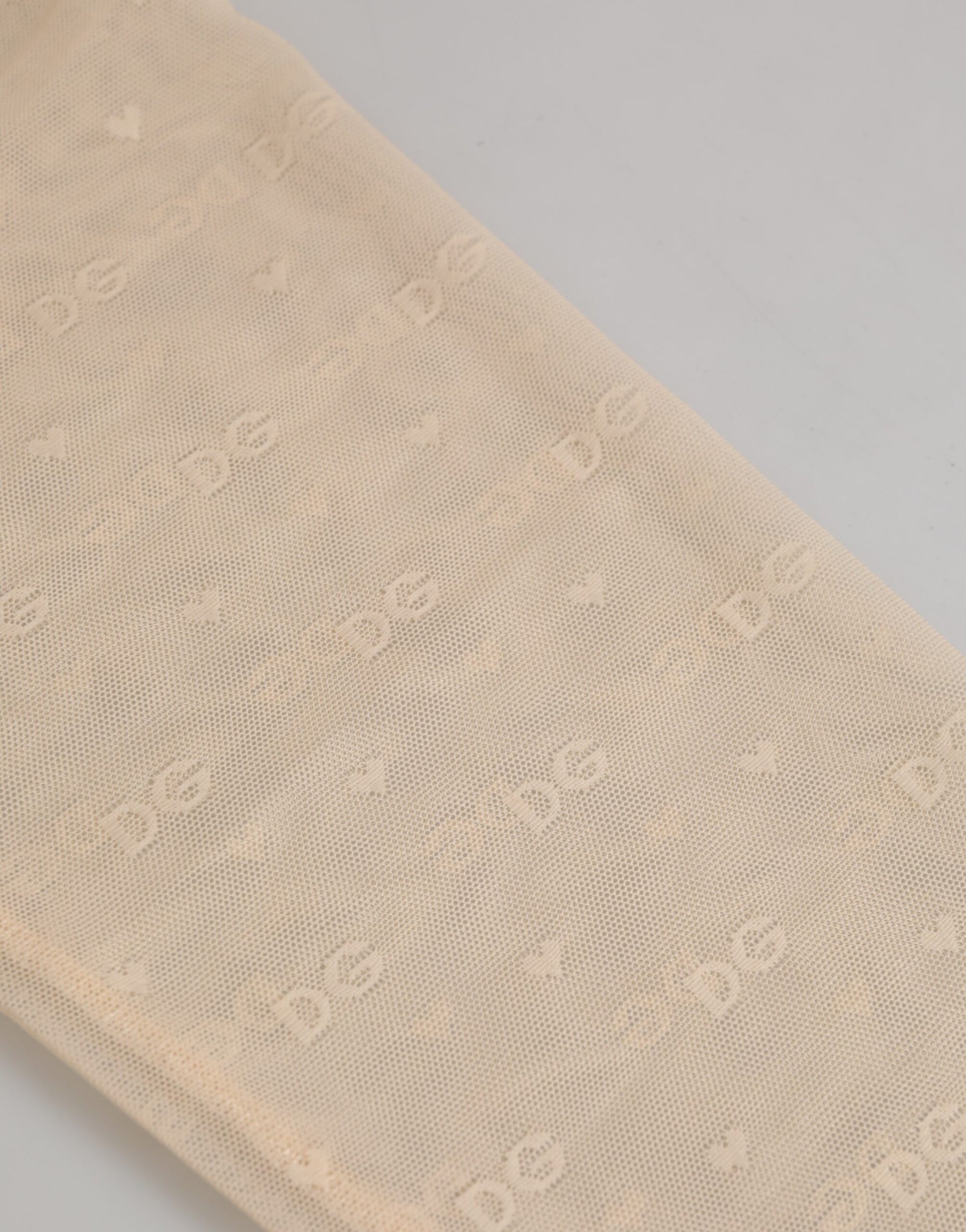 Dolce & Gabbana Beige Nylon Logo Lace Leggings Pants Underwear | Regal Royce