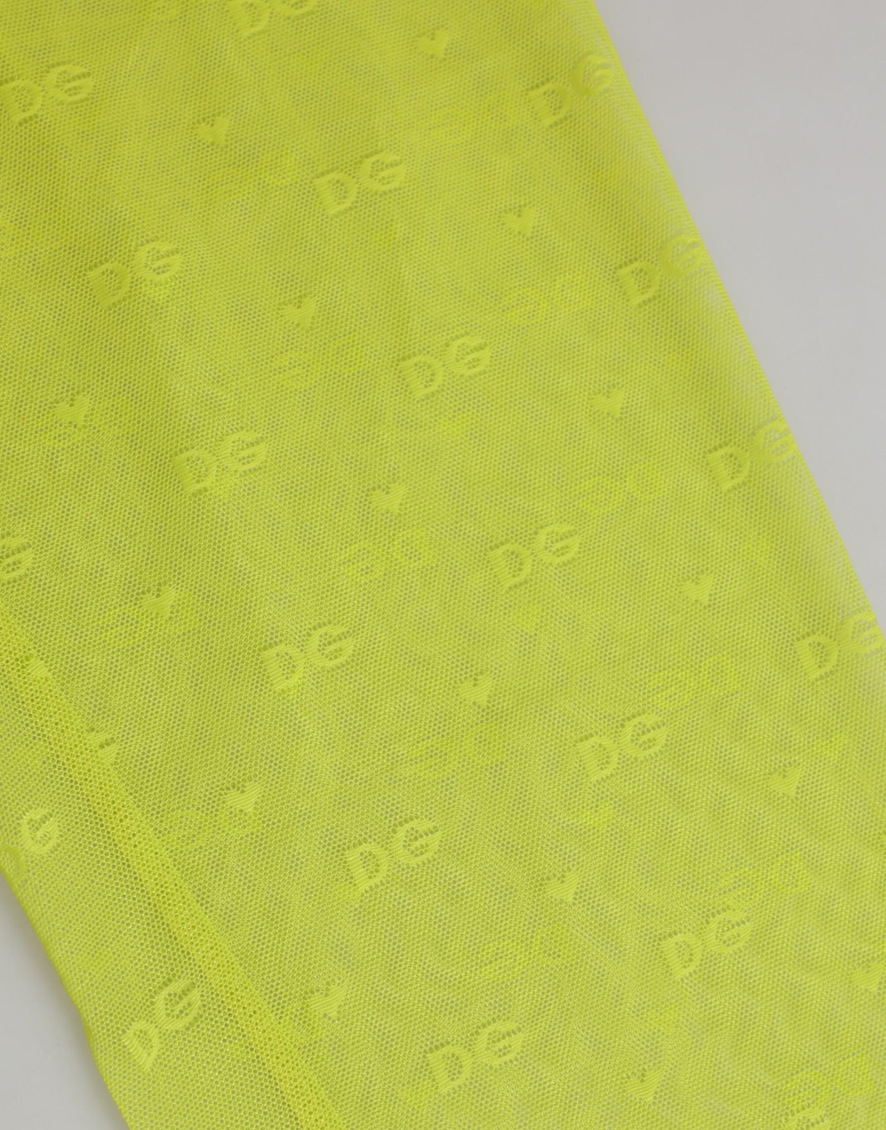 Dolce & Gabbana Neon Green Nylon Logo Lace Leggings Pants Underwear | Regal Royce
