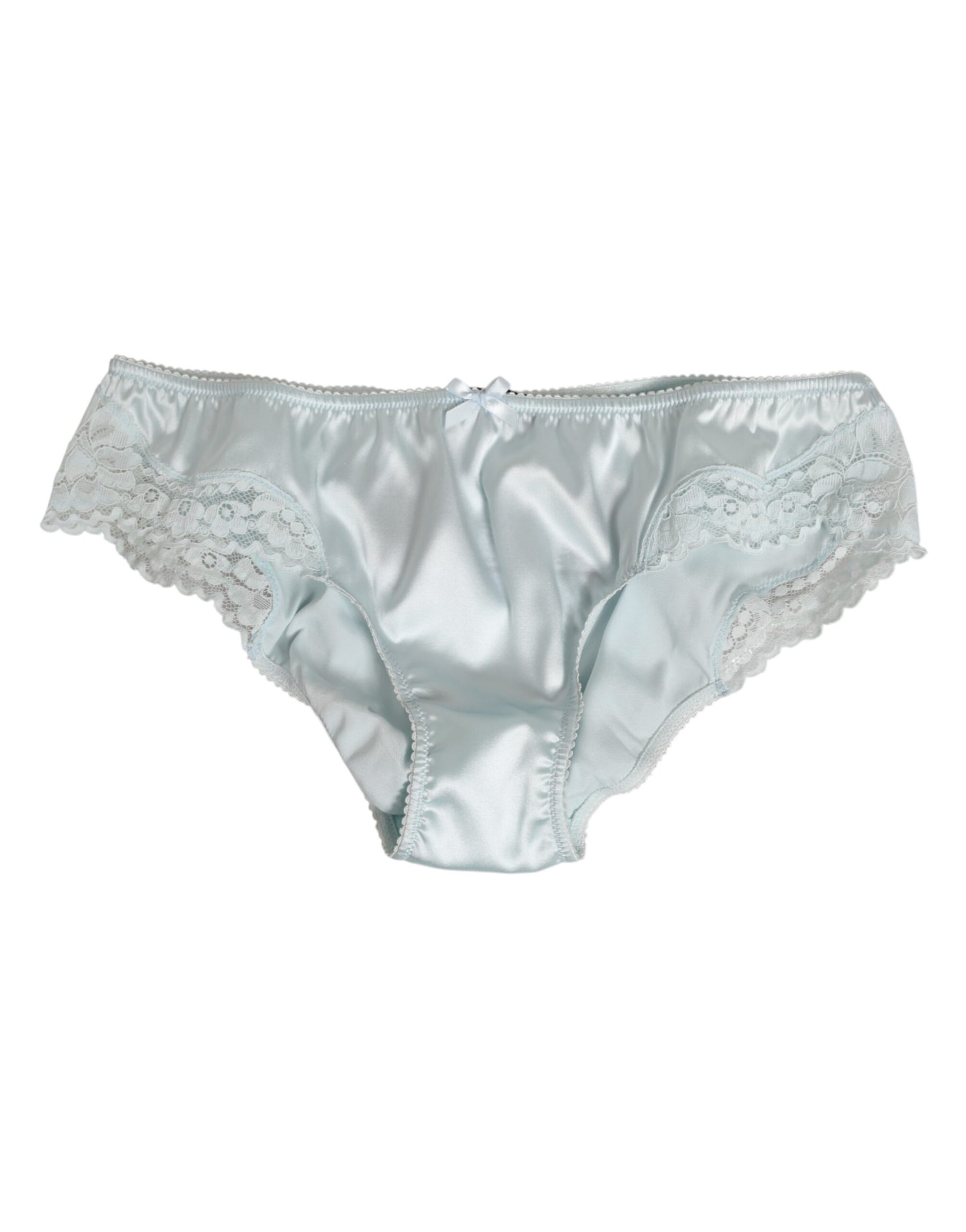 Dolce & Gabbana Gray Silk Satin Floral Lace Panty Brief Underwear | Regal Royce