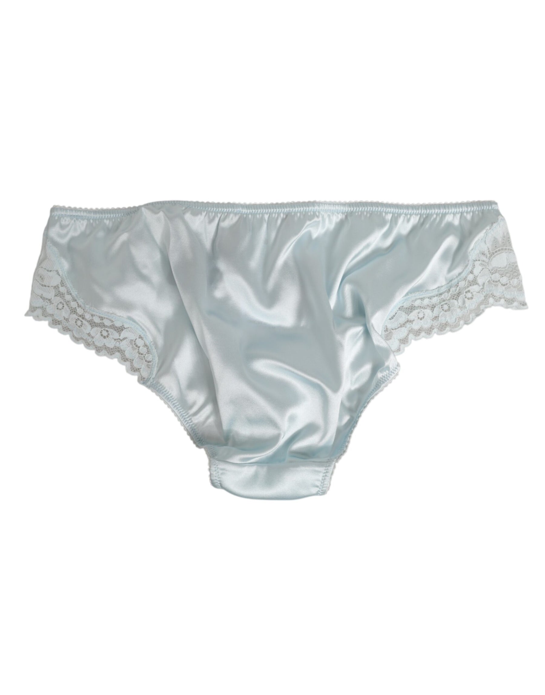 Dolce & Gabbana Gray Silk Satin Floral Lace Panty Brief Underwear | Regal Royce