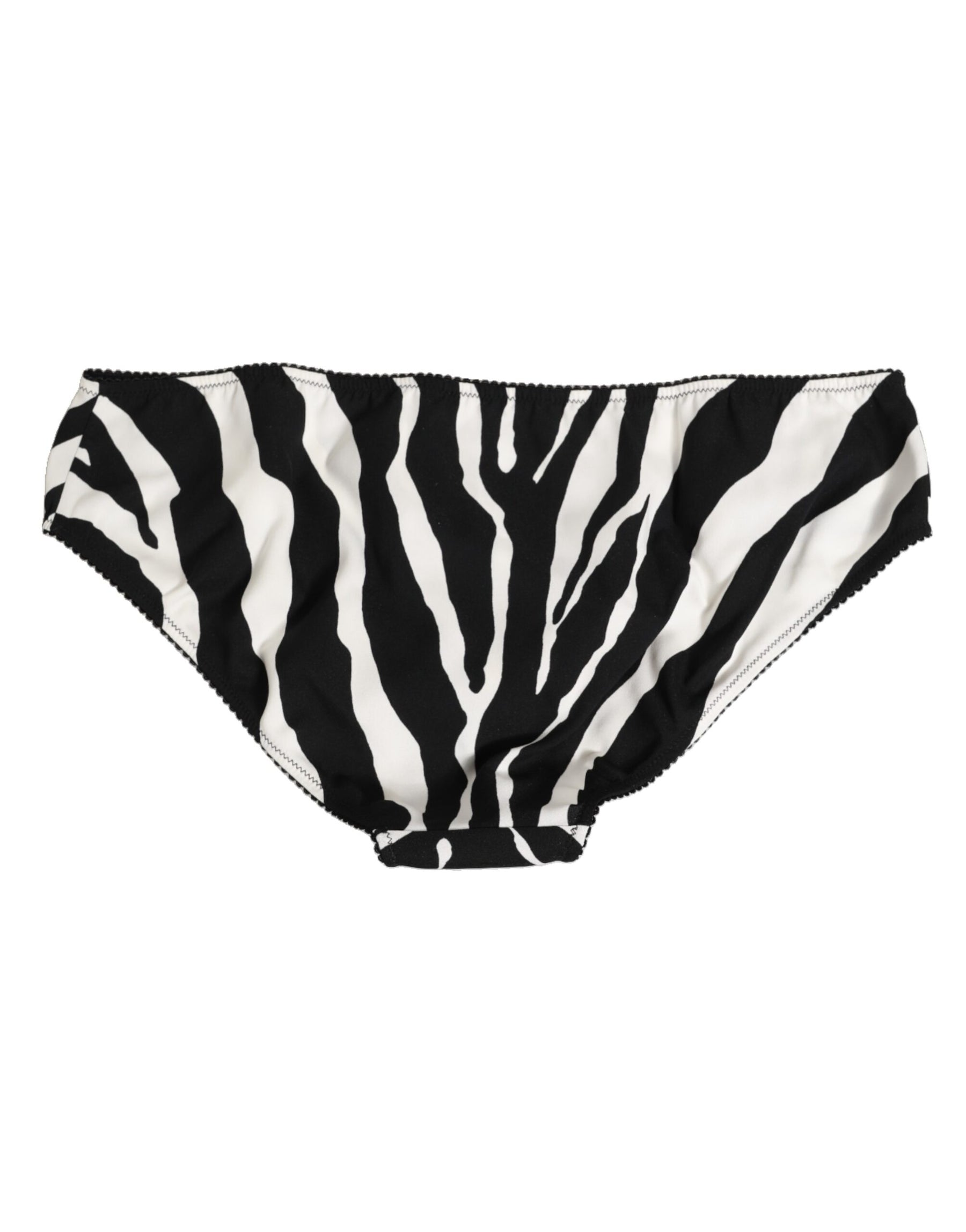 Dolce & Gabbana Black White Zebra Print Slip Briefs Underwear | Regal Royce