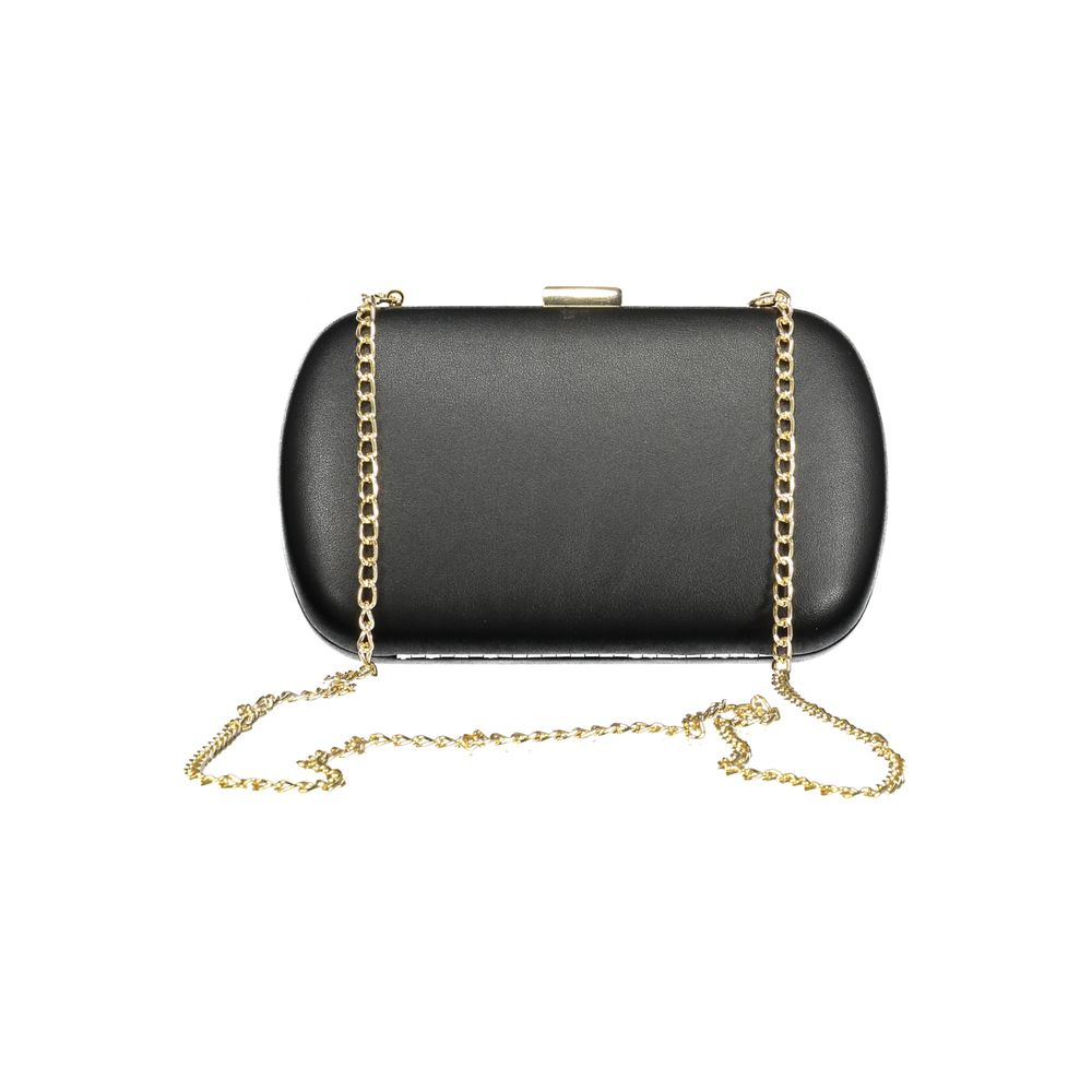 Mario Valentino Black Polyurethane Women Handbag | Regal Royce