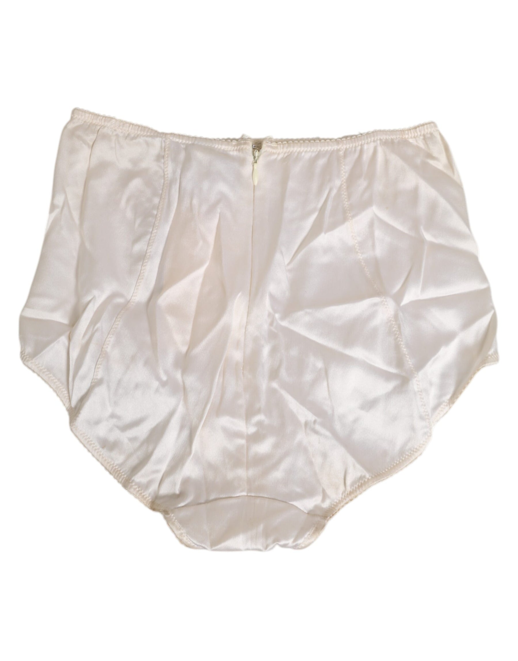 Dolce & Gabbana Off White Silk High Waist Girdle Panty Underwear | Regal Royce